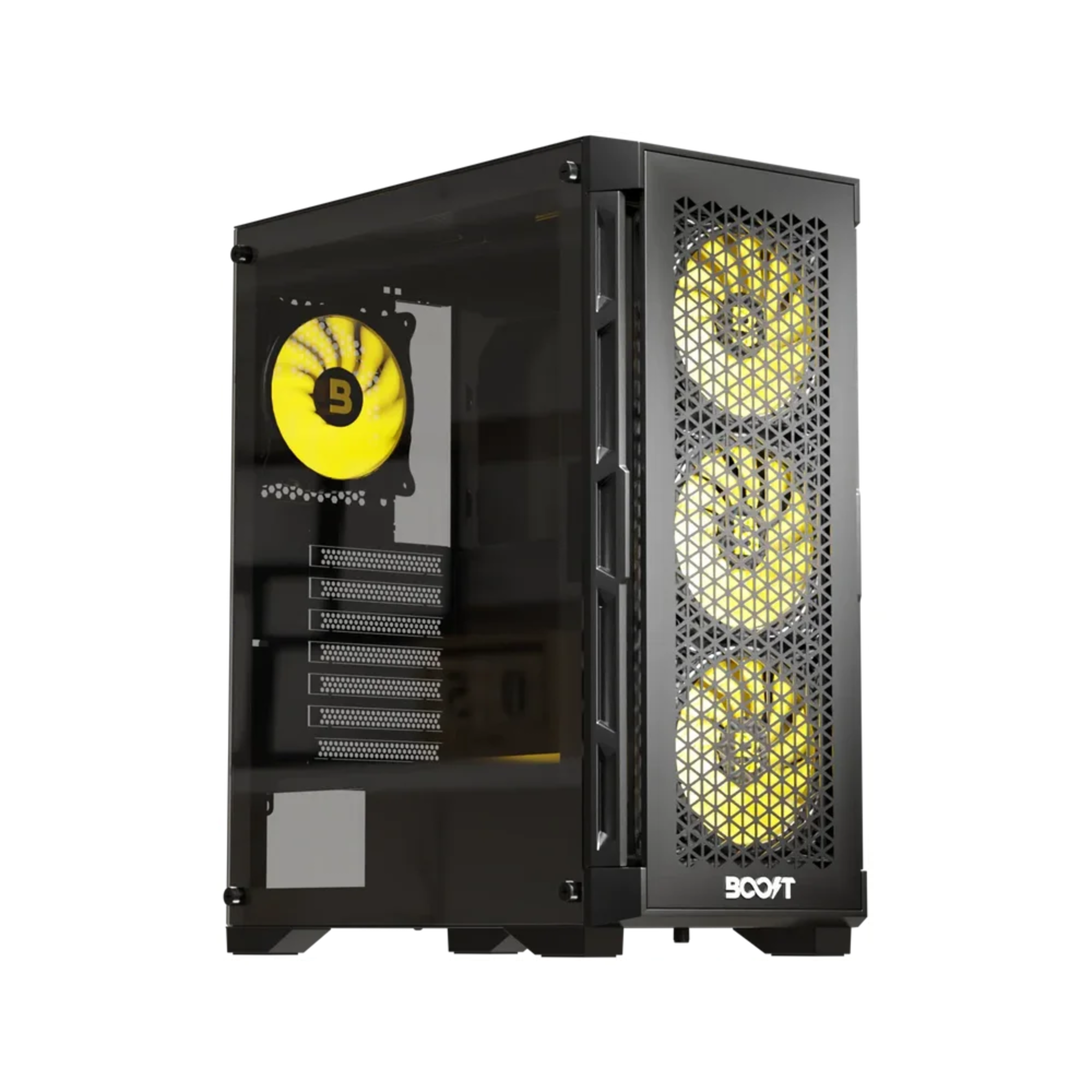 Boost Enclosure Pro Series P300 with 4 ARGB Fans - Main Image Boost Enclosure Pro Series P300 with 4 ARGB Fans - Main Image