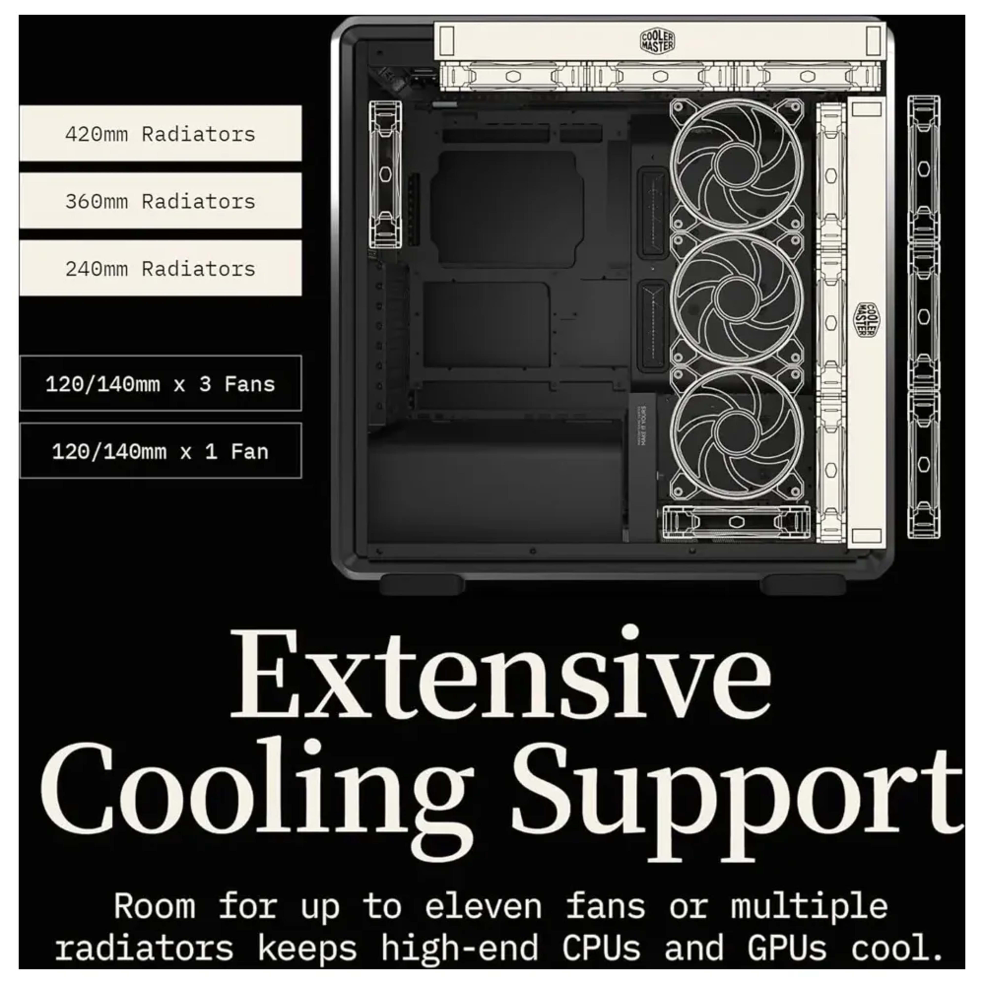 COOLER MASTER MasterFrame 600 Black - Main Image COOLER MASTER MasterFrame 600 Black - Main Image