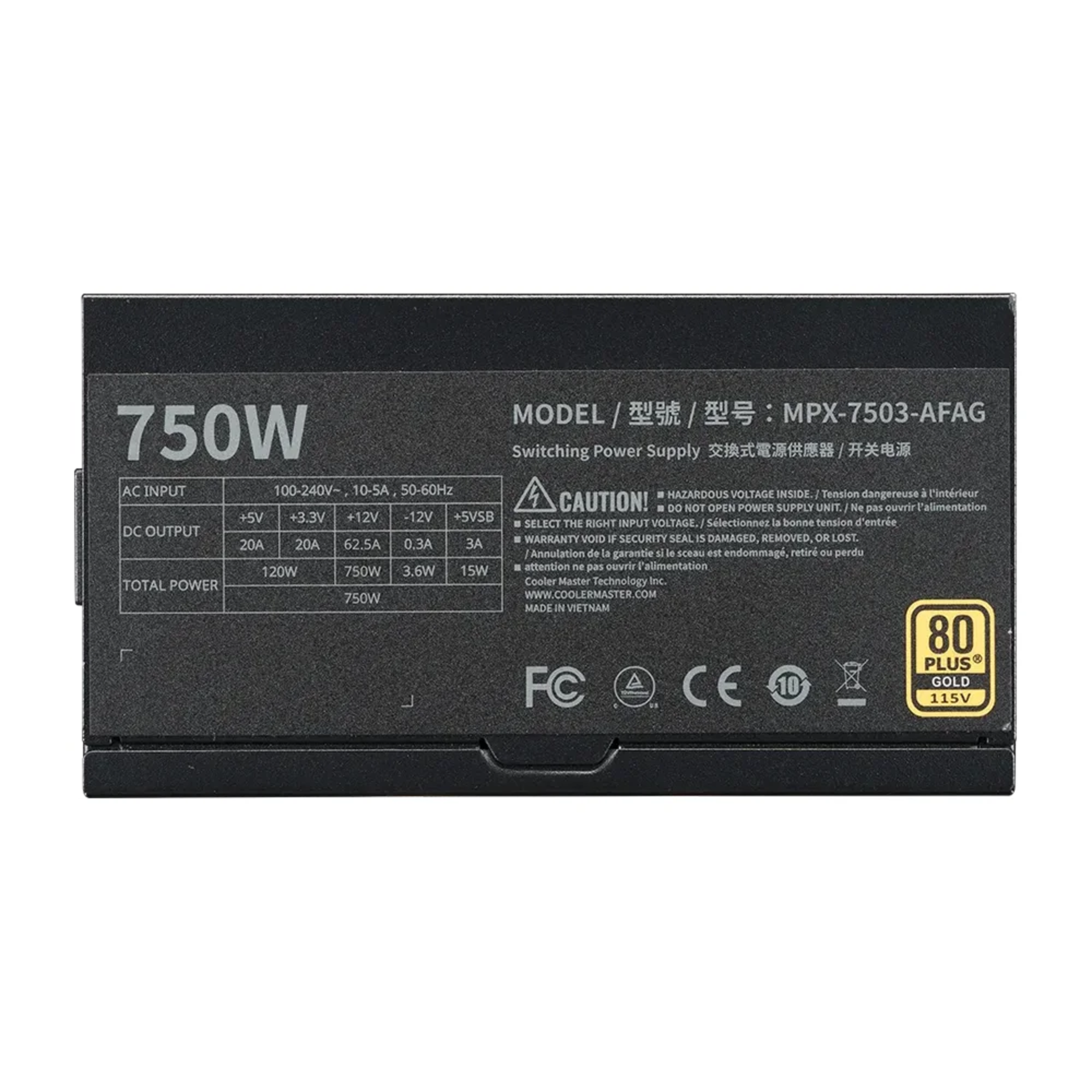 COOLER MASTER MWE Gold 750W V3 4 COOLER MASTER MWE Gold 750W V3 thumbnail 4