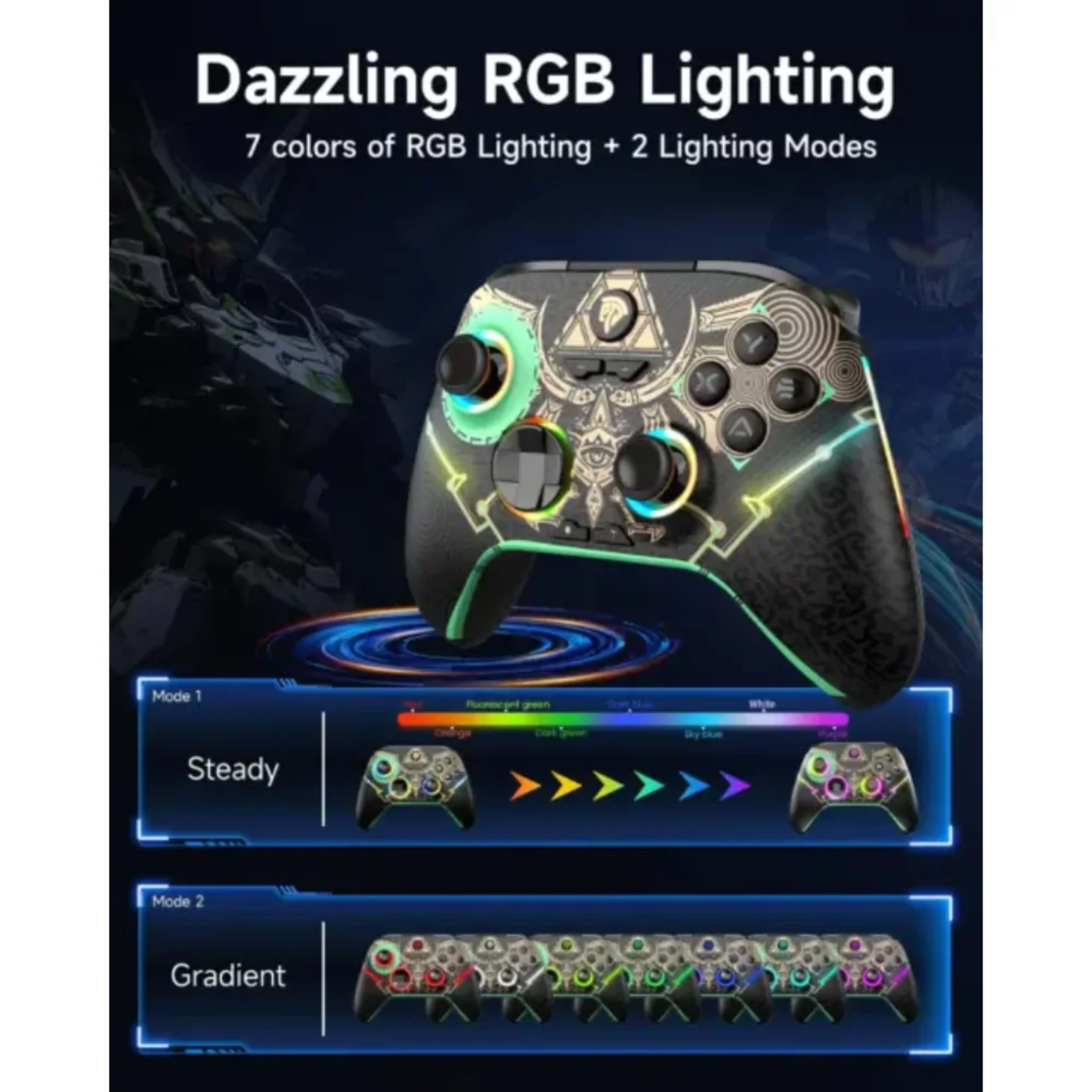 EasySMX® X15 RGB Controller With Hall Trigger and Hall Joystick - Zelda 3 EasySMX® X15 RGB Controller With Hall Trigger and Hall Joystick - Zelda thumbnail 3