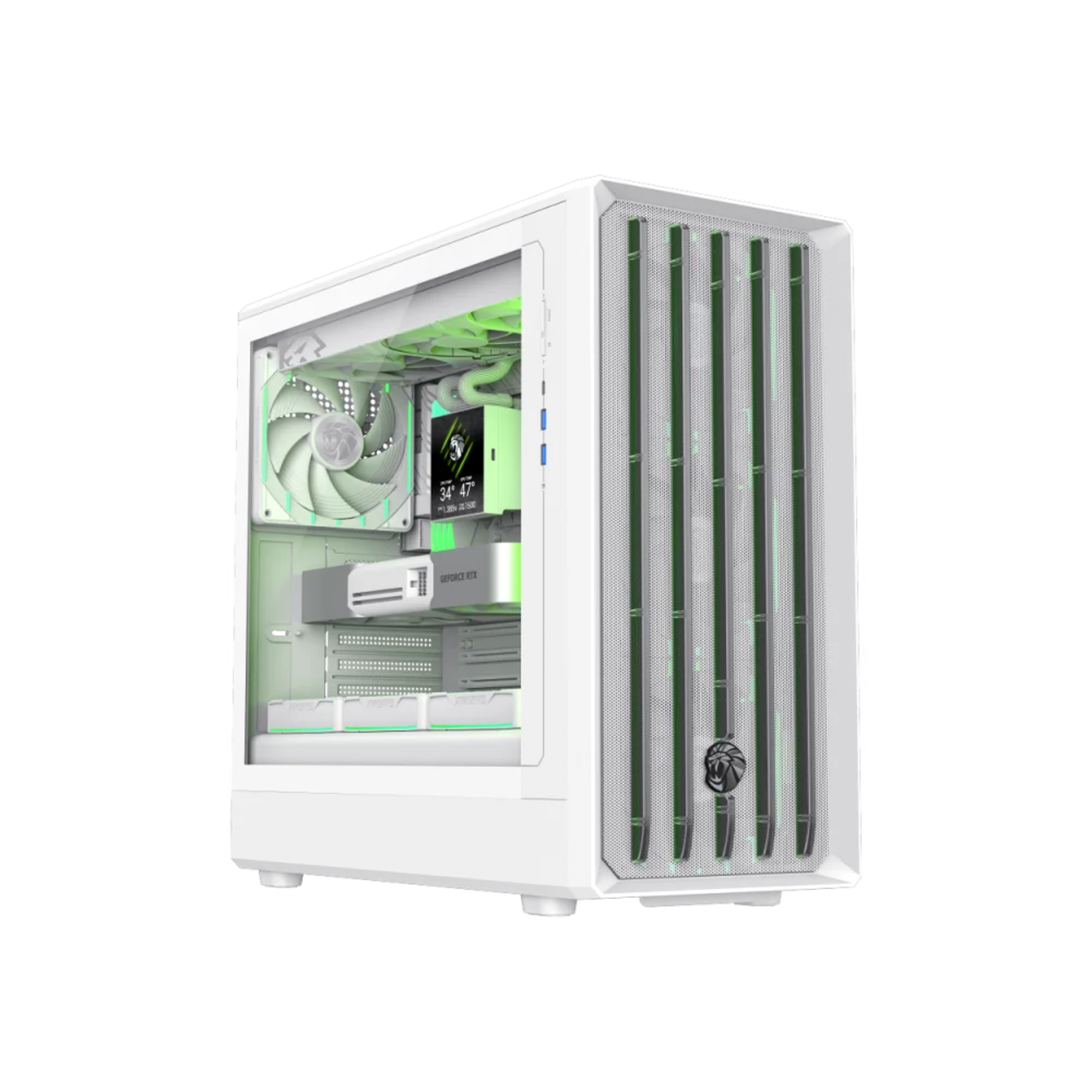 GameMax CLAW 460 BK Mid Tower Where Air Moves With Style - White - Main Image GameMax CLAW 460 BK Mid Tower Where Air Moves With Style - White - Main Image