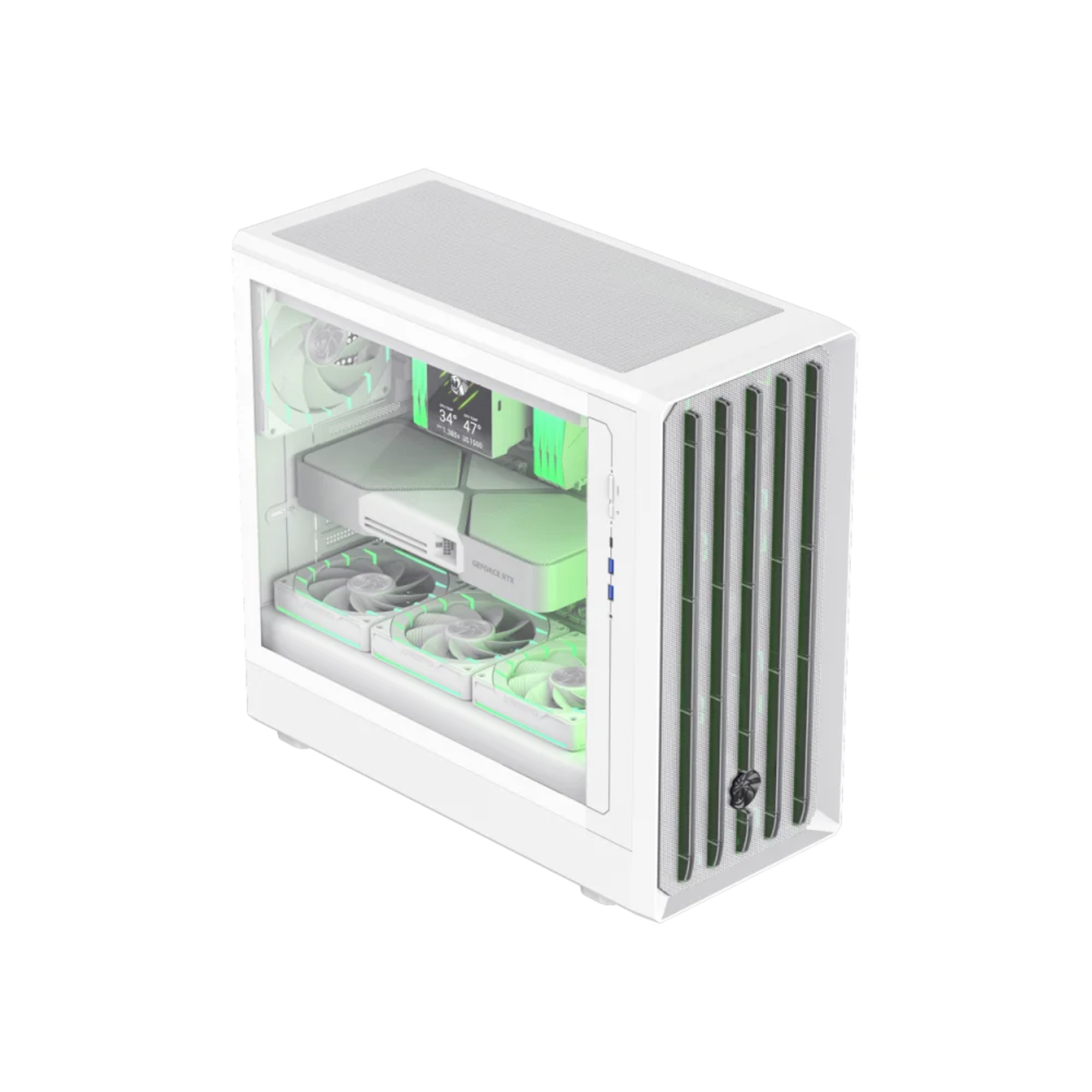 GameMax CLAW 460 BK Mid Tower Where Air Moves With Style - White 4 GameMax CLAW 460 BK Mid Tower Where Air Moves With Style - White thumbnail 4