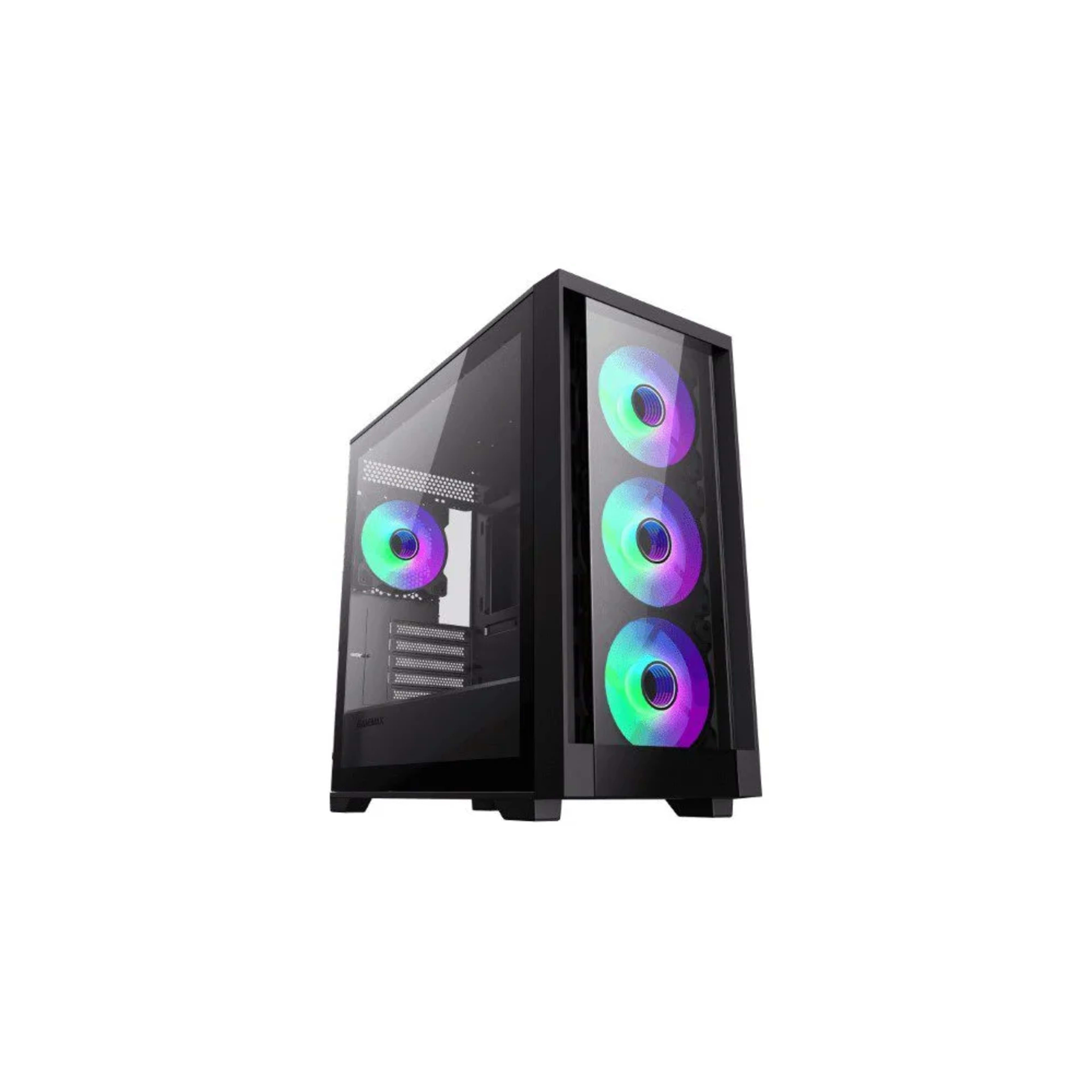 GameMax DEFENDER TG stylish tempered glass design ARGB lighting Gaming Case - Black - Main Image GameMax DEFENDER TG stylish tempered glass design ARGB lighting Gaming Case - Black - Main Image
