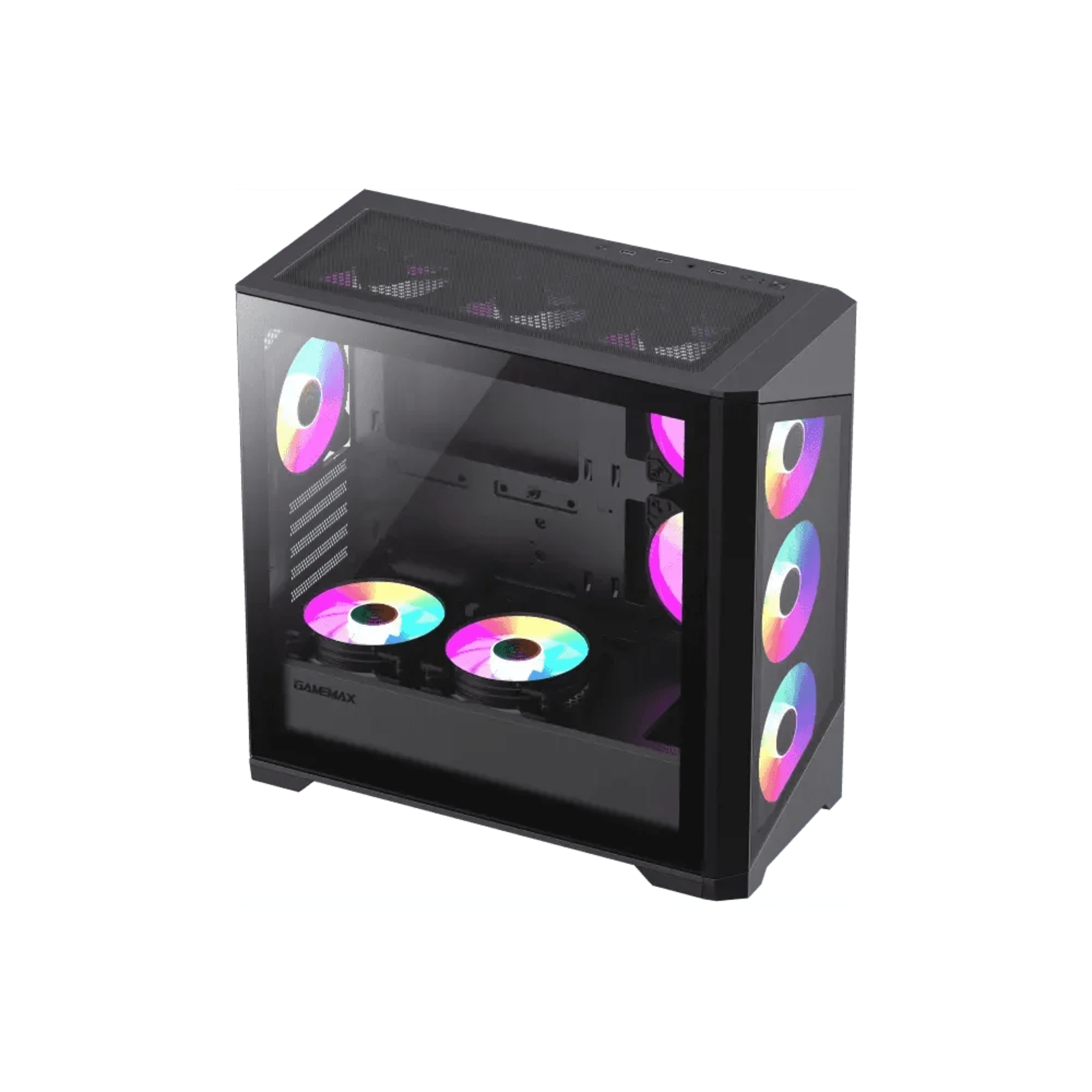 GameMax DESTROYER TGB Micro-ATX 4 ARGB Fans, Tempered Glass Panels Gaming Case - Black - Main Image GameMax DESTROYER TGB Micro-ATX 4 ARGB Fans, Tempered Glass Panels Gaming Case - Black - Main Image
