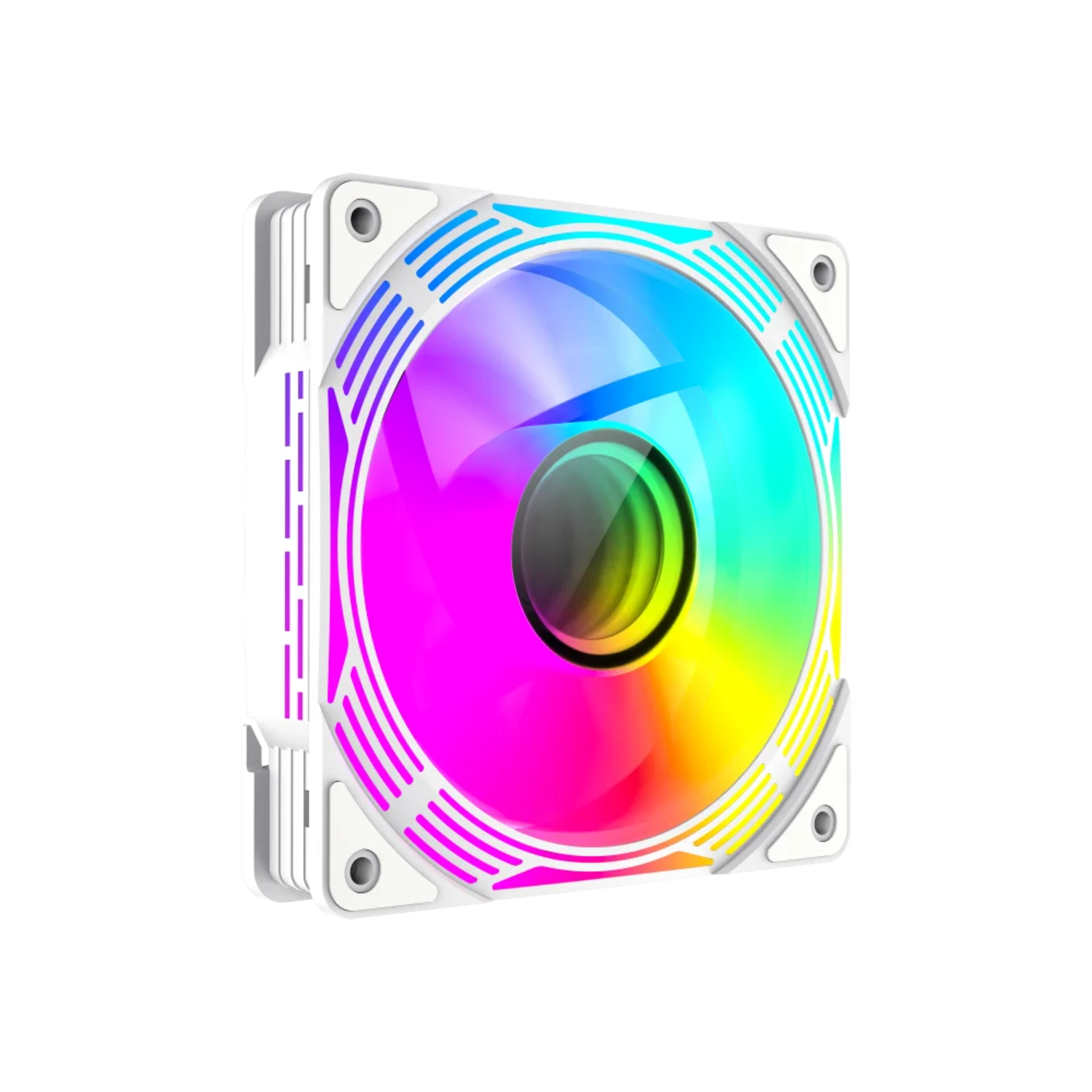 GameMax FN12A-C8I W 120mm ARGB Fan — High-Performance Quiet Cooling -White - Main Image GameMax FN12A-C8I W 120mm ARGB Fan — High-Performance Quiet Cooling -White - Main Image