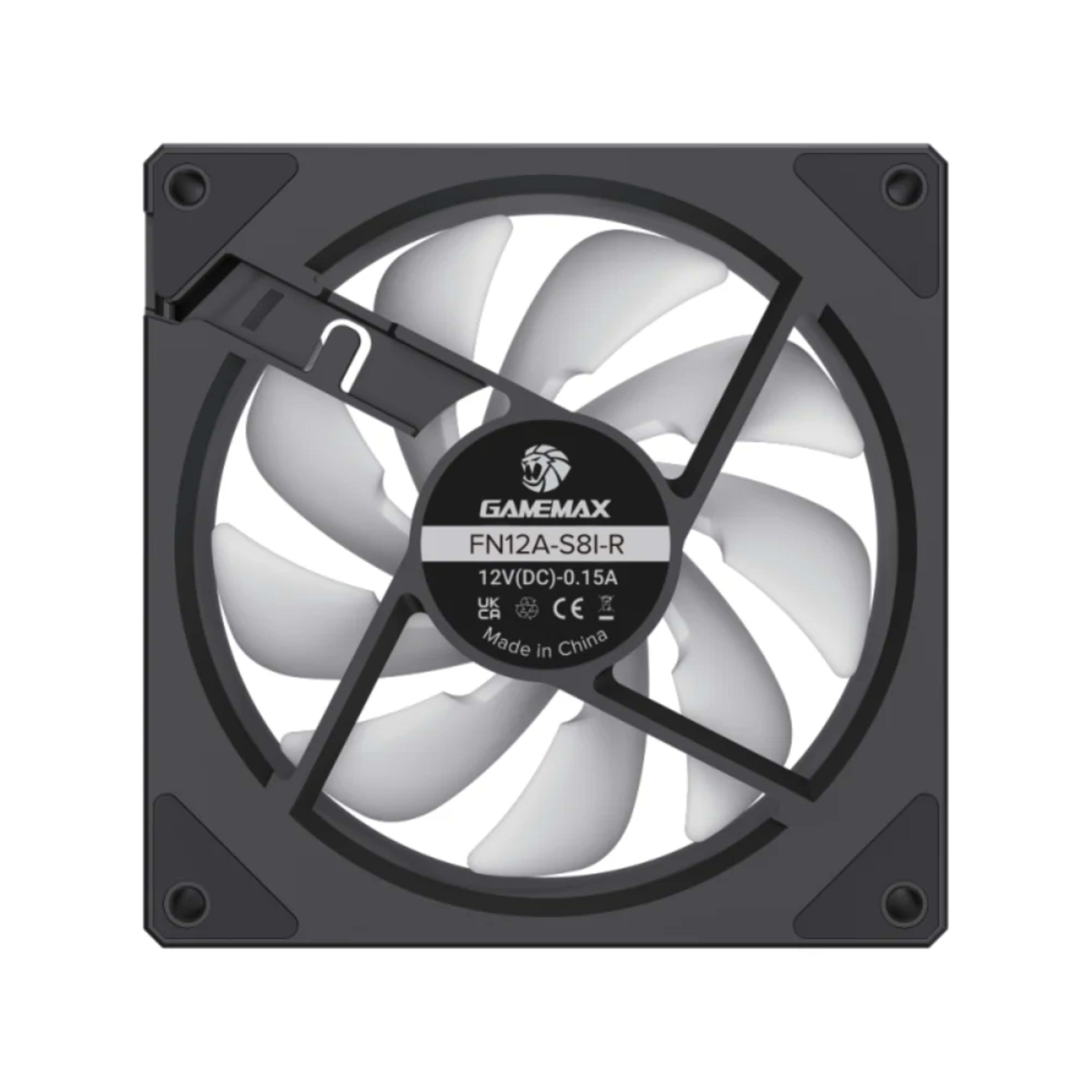 GameMax FN12A-S8I-R, Reverse 120mm ARGB Fan - Black 2 GameMax FN12A-S8I-R, Reverse 120mm ARGB Fan - Black thumbnail 2
