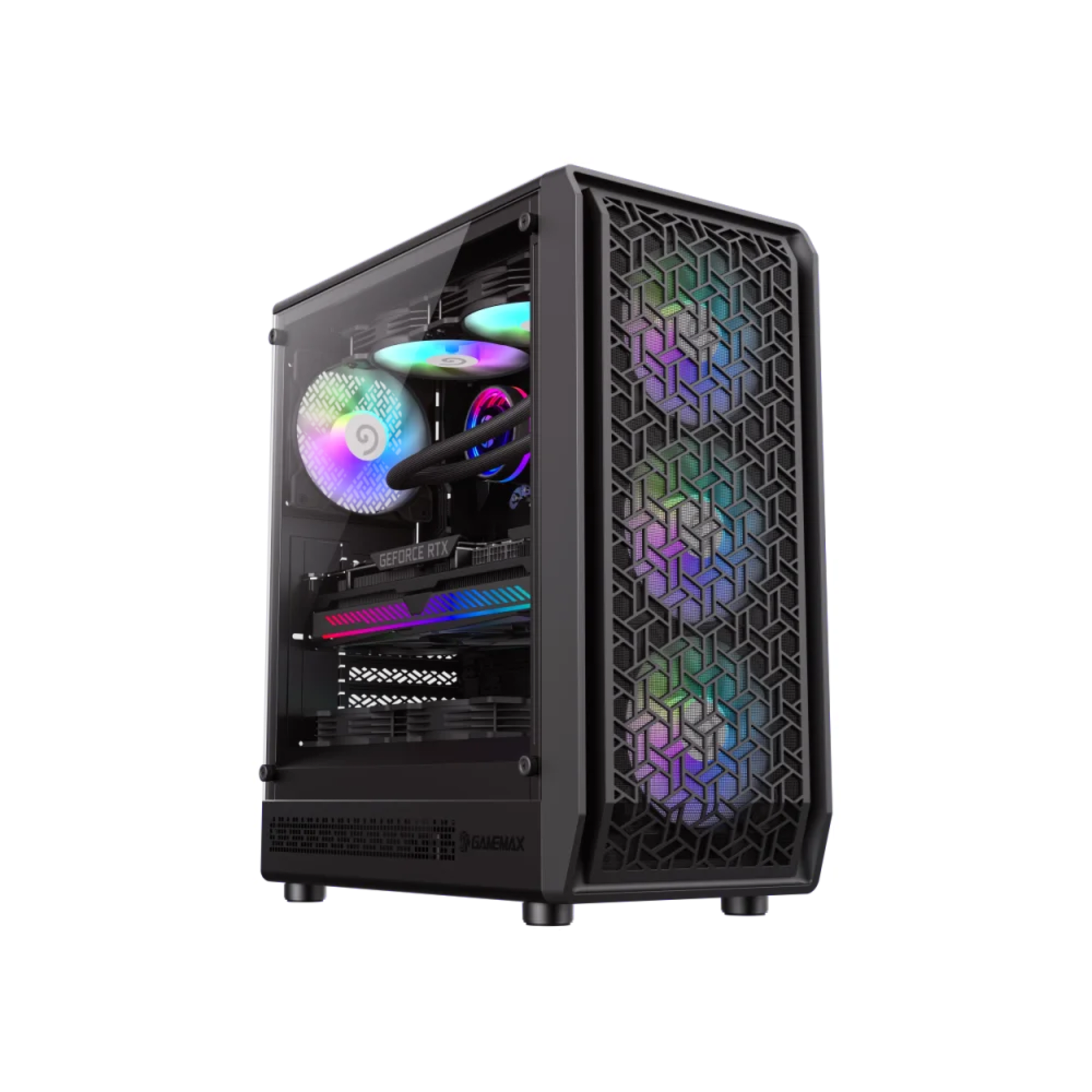 GameMax FORGE AB Premium Mid Tower ATX Gaming PC Case - Black - Main Image GameMax FORGE AB Premium Mid Tower ATX Gaming PC Case - Black - Main Image