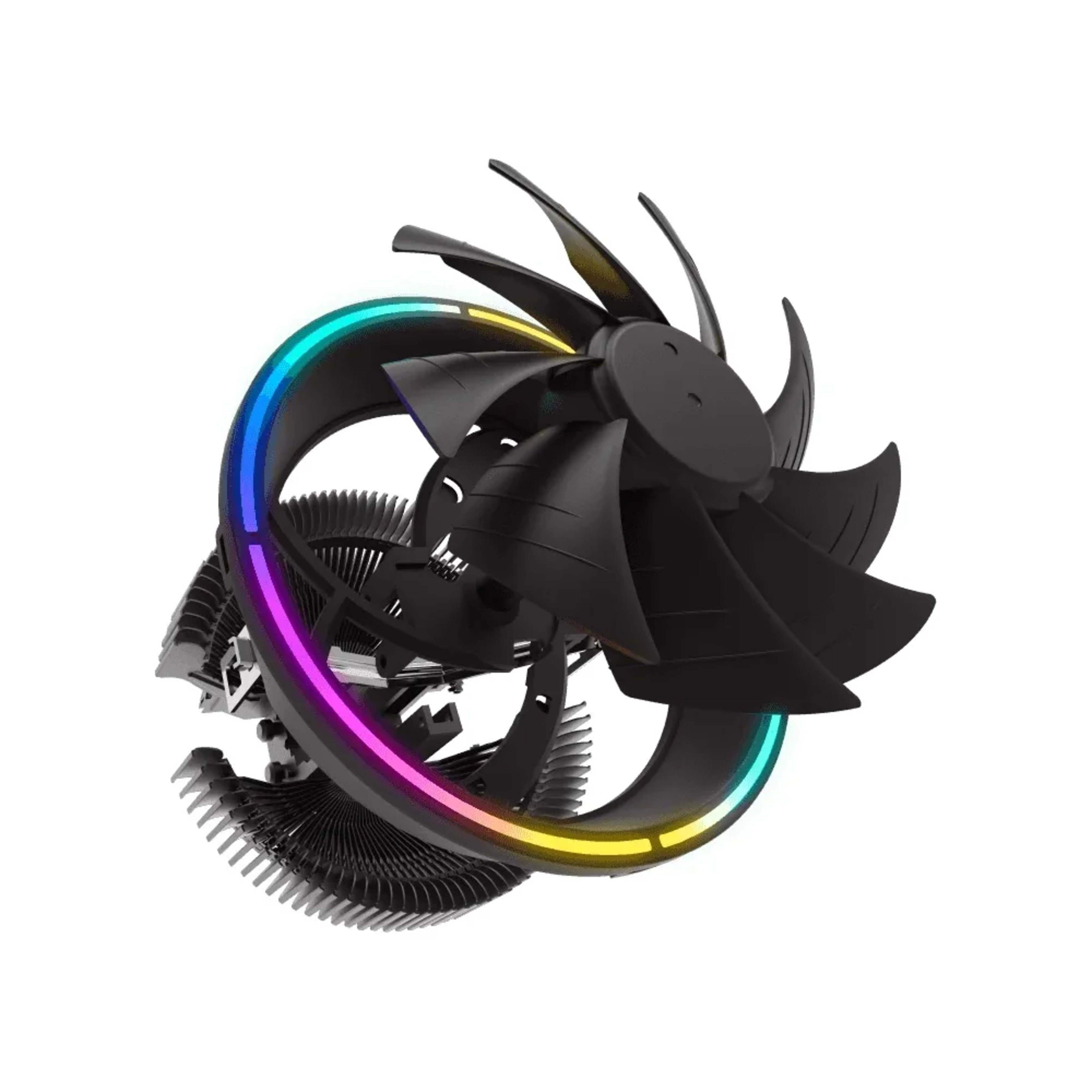 GameMax GAMMA 200 RGB CPU Cooler. UNIQUE DESIGN. Top-Flow Air CPU Cooler - Black 2 GameMax GAMMA 200 RGB CPU Cooler. UNIQUE DESIGN. Top-Flow Air CPU Cooler - Black thumbnail 2