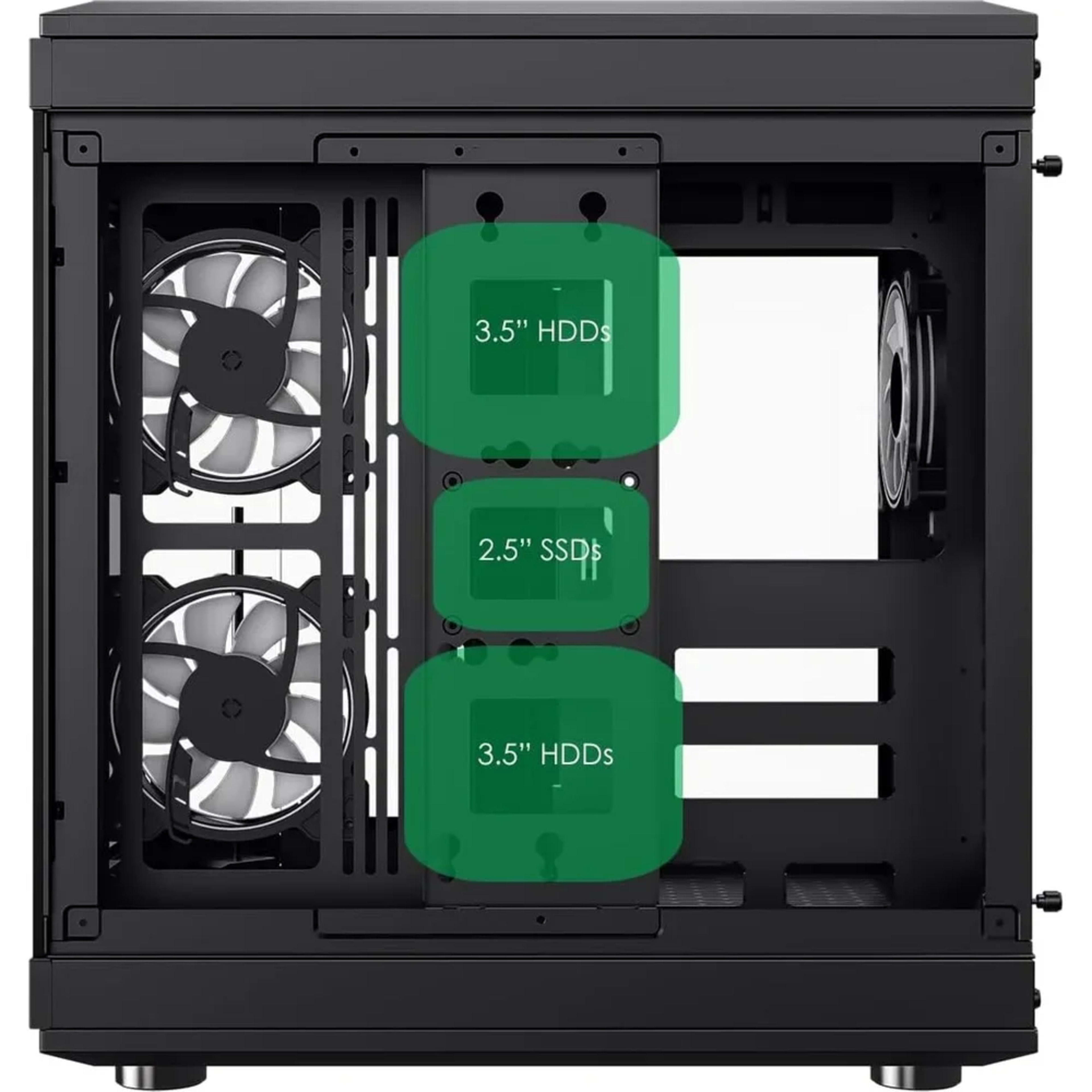 GameMax HYPE-A BK full viewed designed Mid Tower ATX PC Gamig Case - Black 4 GameMax HYPE-A BK full viewed designed Mid Tower ATX PC Gamig Case - Black thumbnail 4