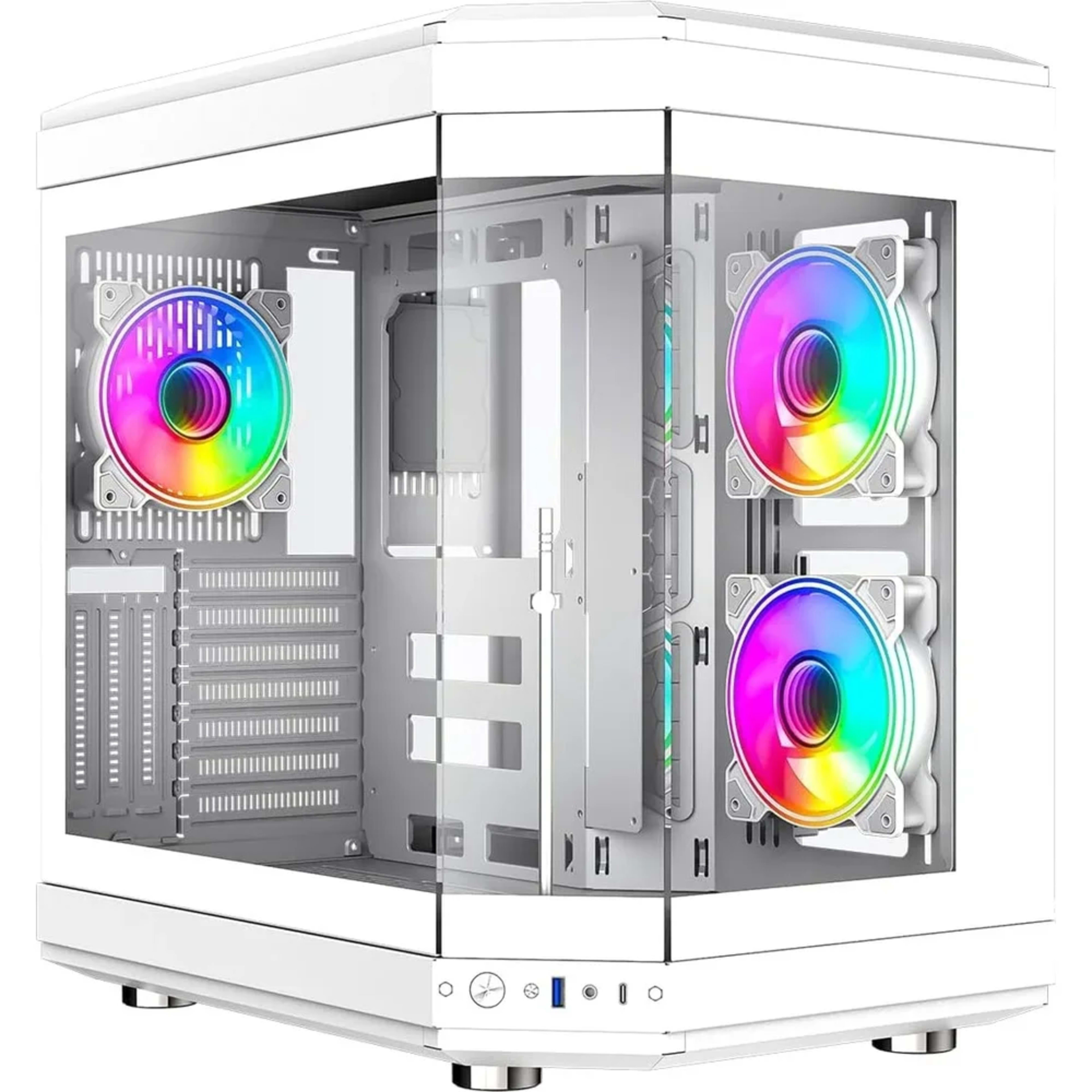 GameMax HYPE-A WH full viewed designed Mid Tower ATX PC Gamig Case - White - Main Image GameMax HYPE-A WH full viewed designed Mid Tower ATX PC Gamig Case - White - Main Image