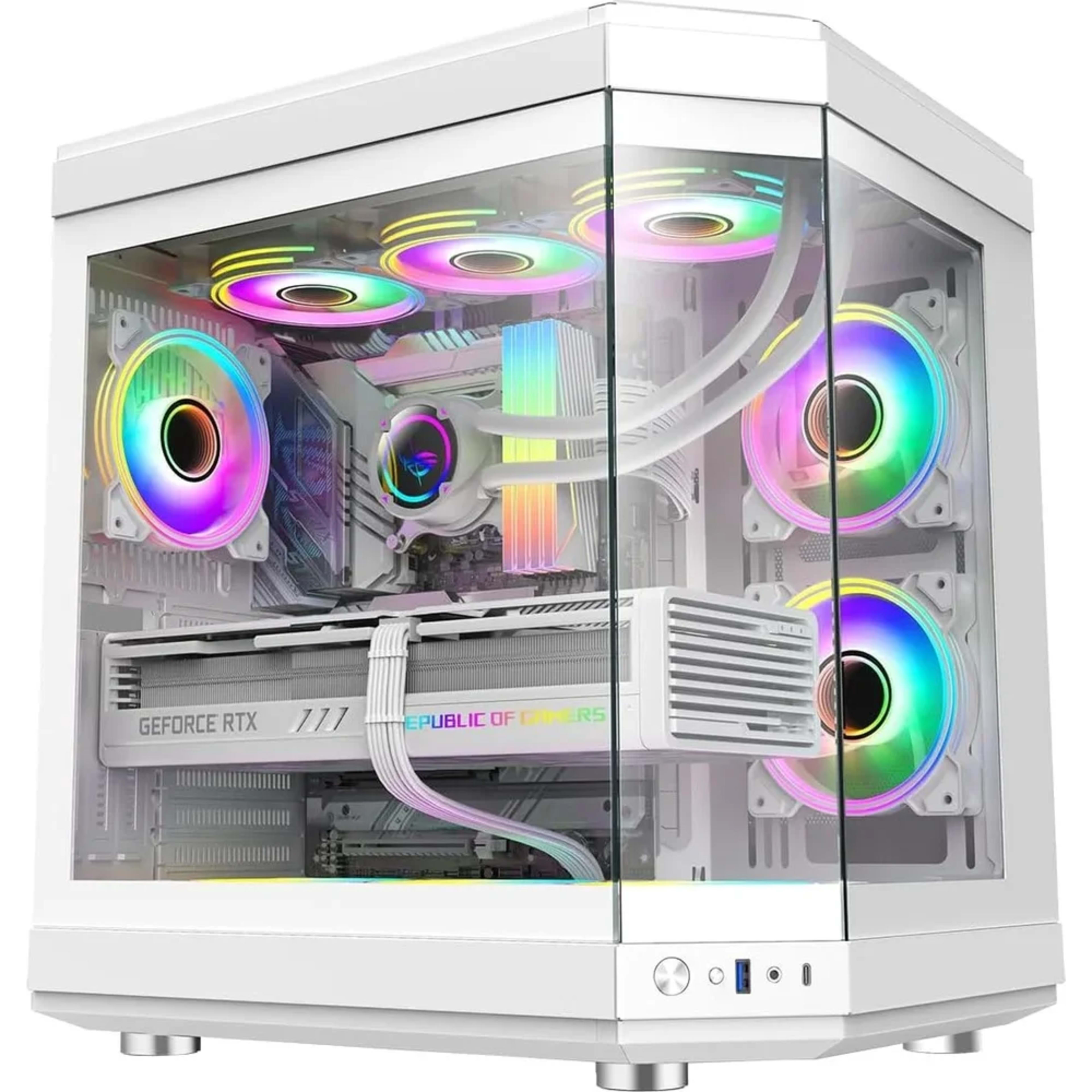 GameMax HYPE-A WH full viewed designed Mid Tower ATX PC Gamig Case - White 2 GameMax HYPE-A WH full viewed designed Mid Tower ATX PC Gamig Case - White thumbnail 2