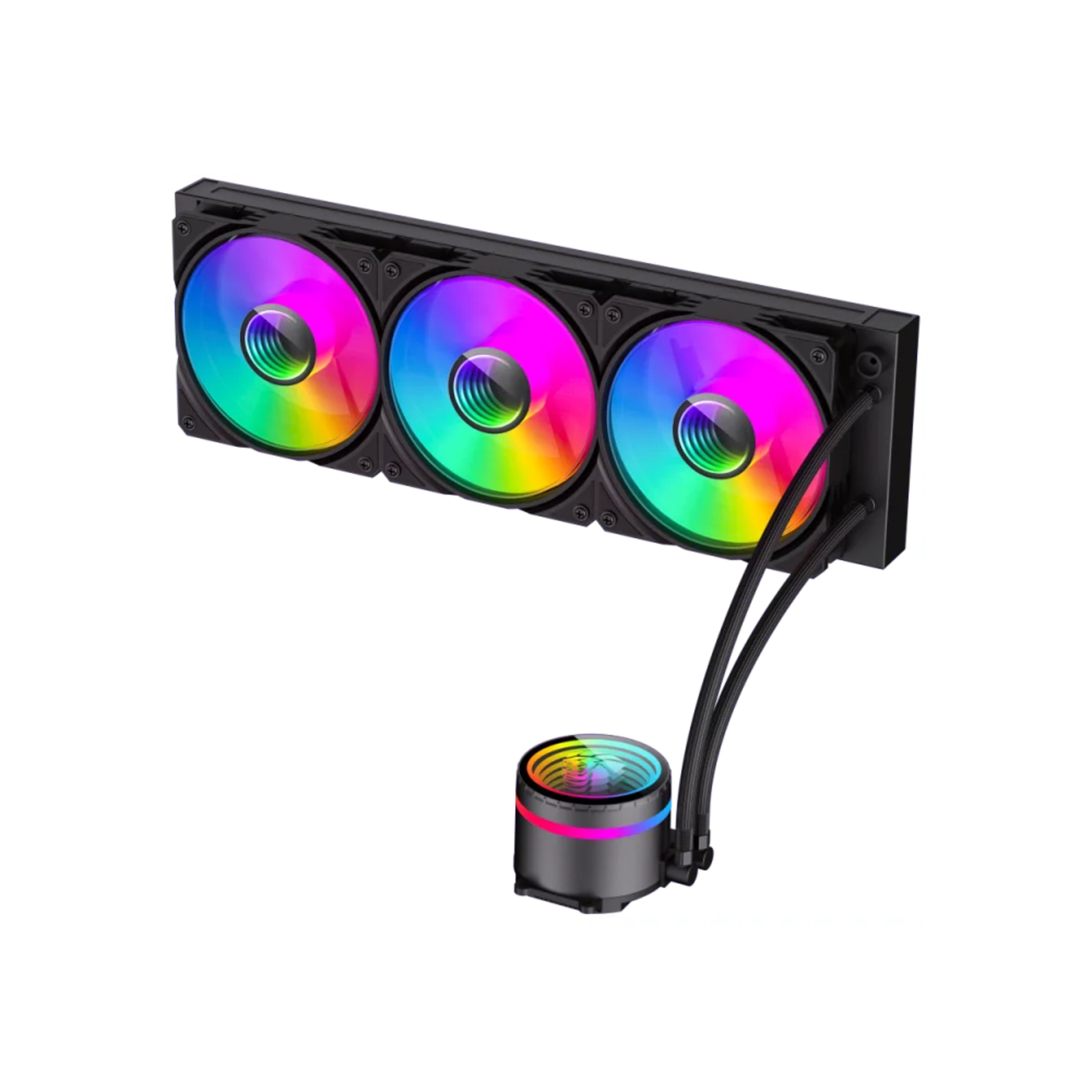 GameMax ICEBURG 360 INFINITY BK 360mm ARGB 300W TDP Leak-Proof Multi-Platform AIO Liquid CPU Cooler - Black thumbnail 5