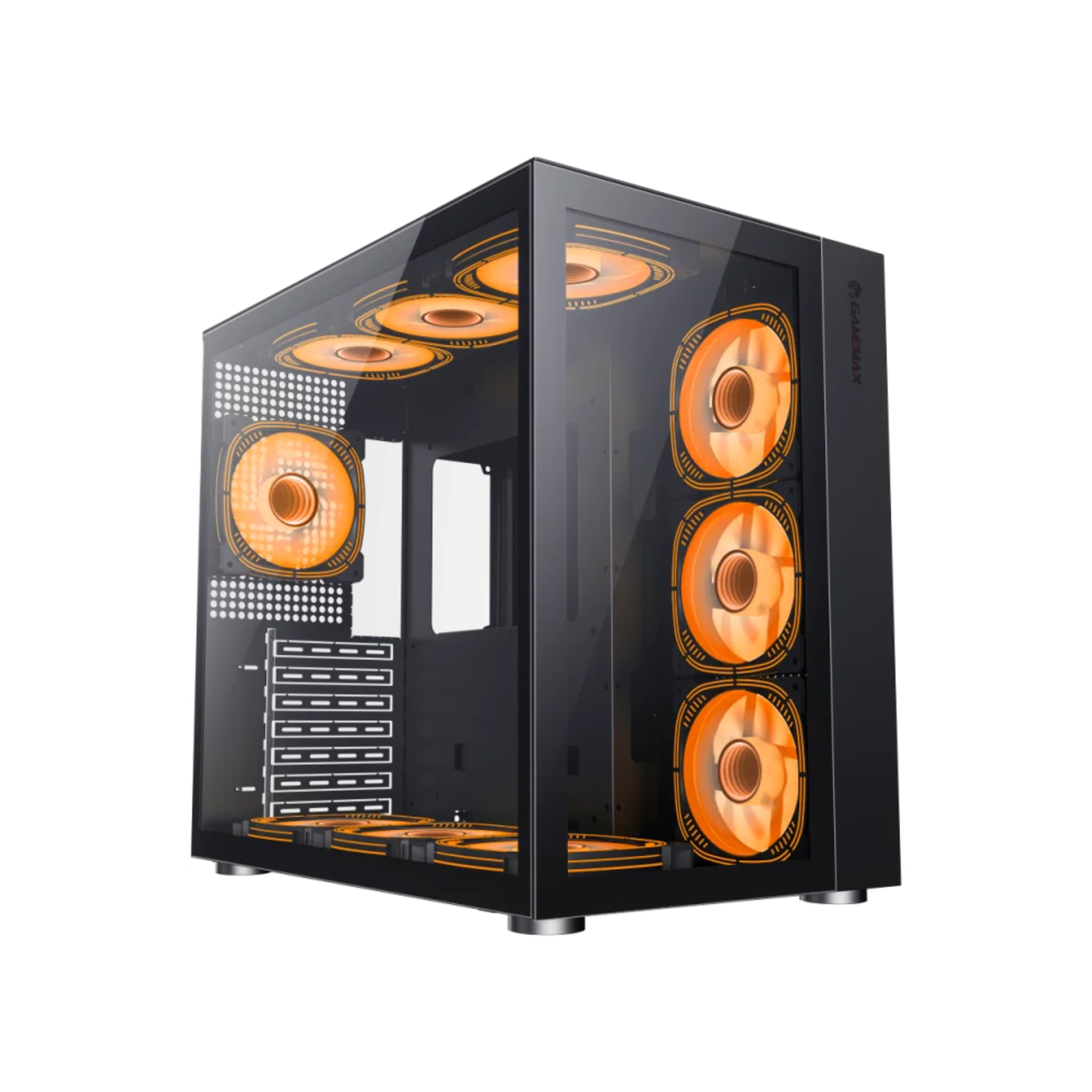 GameMax INFINITY BK ATX Mid Tower Tempered Glass, RGB Lighting, Modular Design Gaming Case - Black 2 GameMax INFINITY BK ATX Mid Tower Tempered Glass, RGB Lighting, Modular Design Gaming Case - Black thumbnail 2