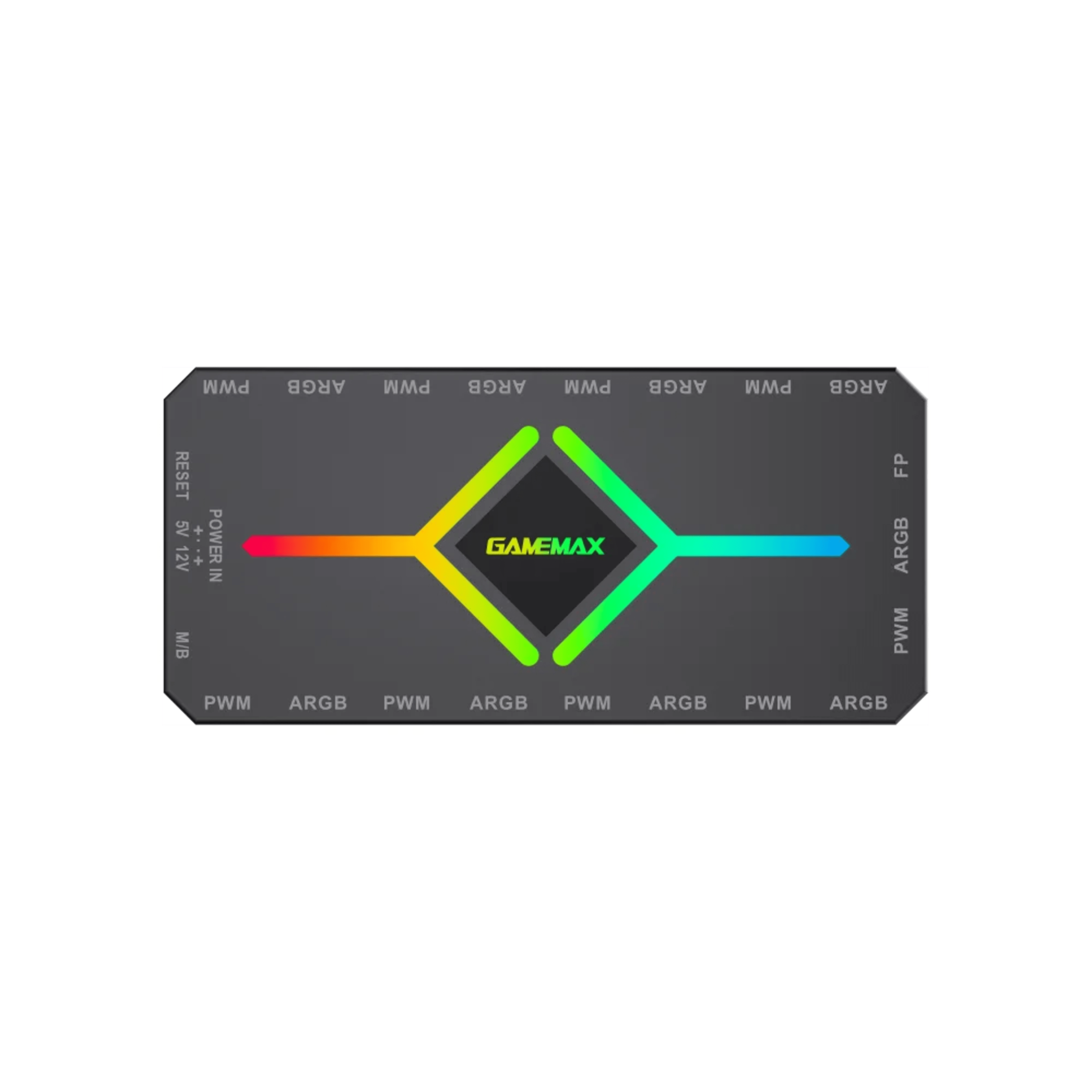 GameMax V4.0 ARGB HUB PWM BK Controller. Black - Main Image