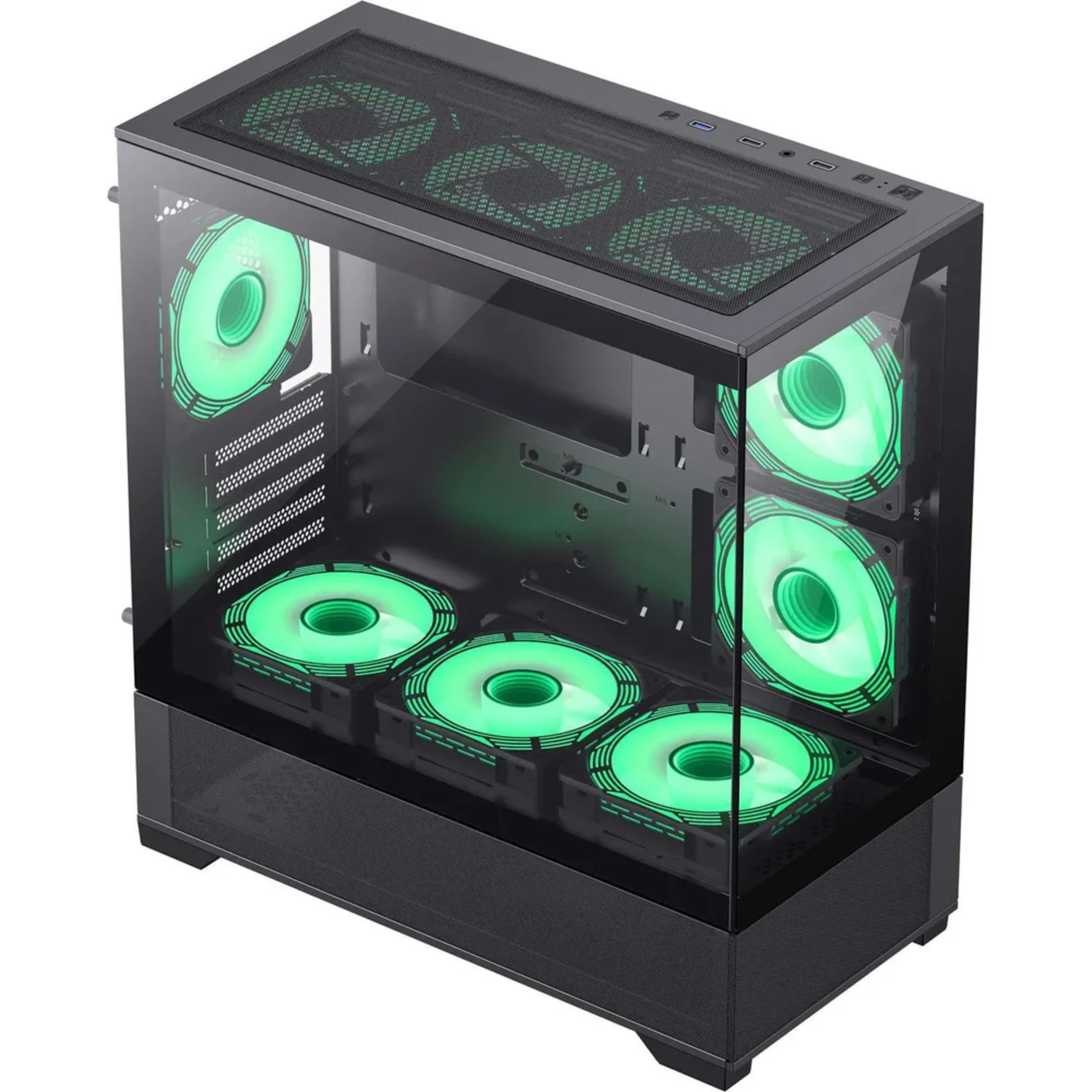 GameMAx Vista MB Micro ATX tower - Aesthetic looks, airflow focus Glass to Glass full view - Black 5 GameMAx Vista MB Micro ATX tower - Aesthetic looks, airflow focus Glass to Glass full view - Black thumbnail 5