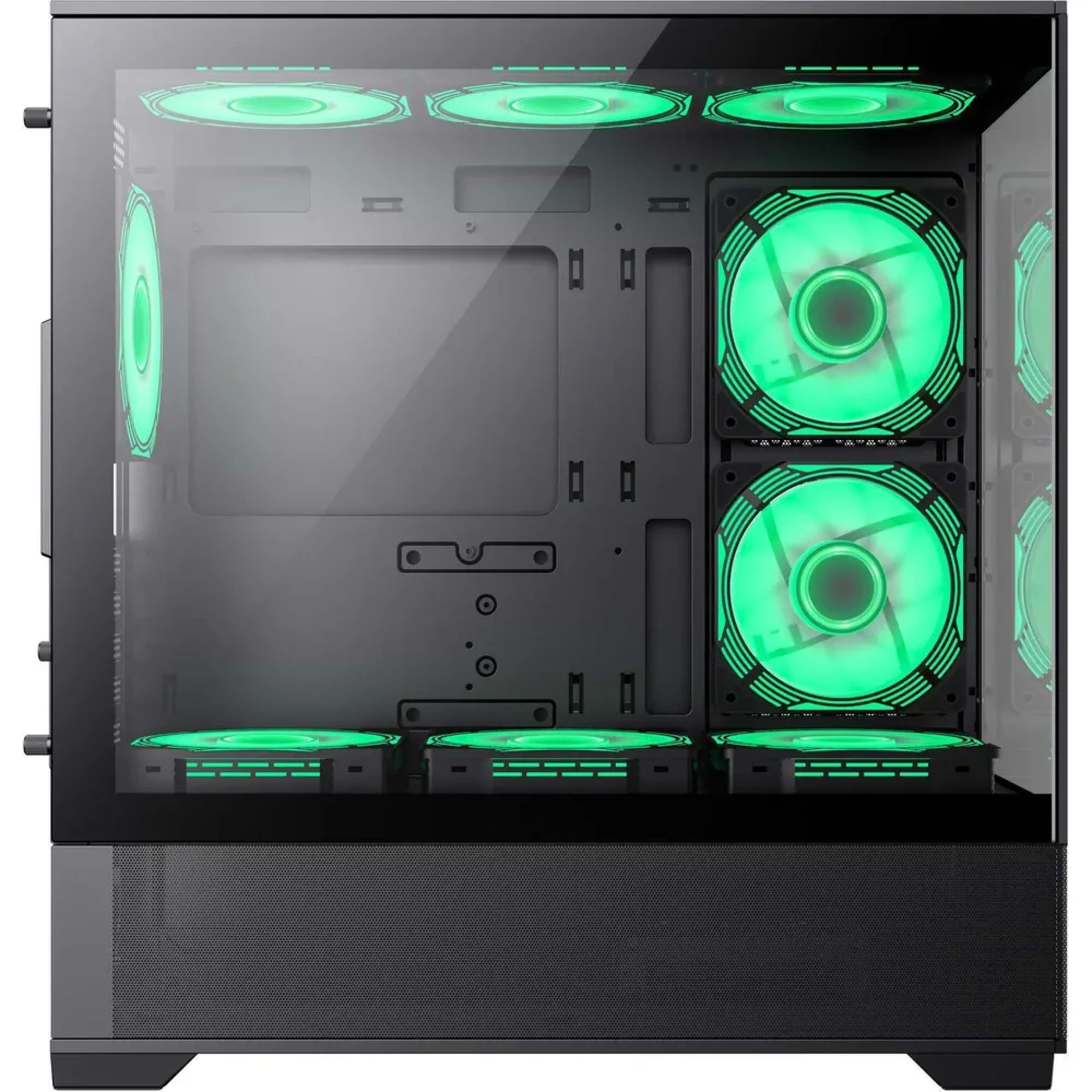 GameMAx Vista MB Micro ATX tower - Aesthetic looks, airflow focus Glass to Glass full view - Black - Main Image GameMAx Vista MB Micro ATX tower - Aesthetic looks, airflow focus Glass to Glass full view - Black - Main Image