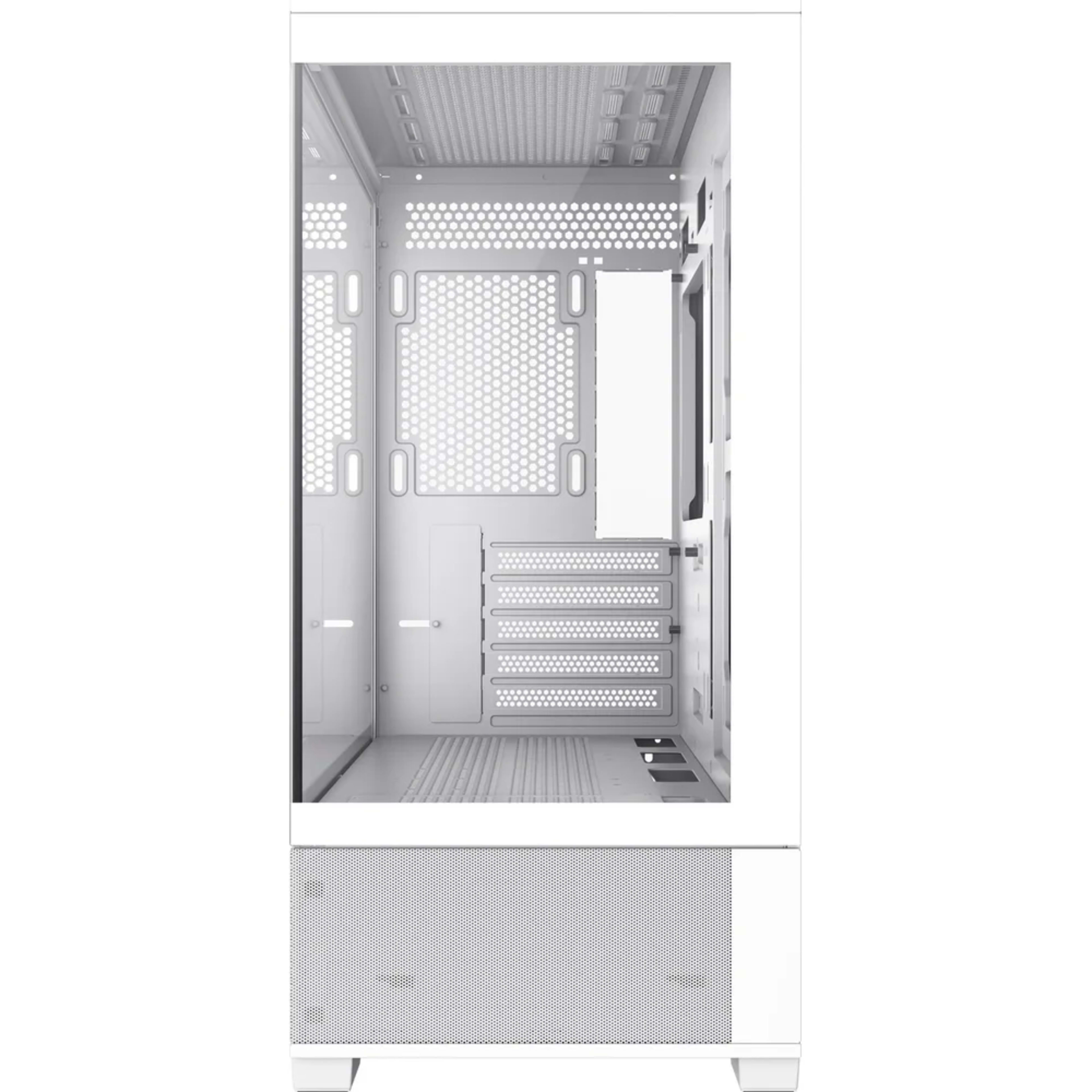 GameMAx Vista MW Micro ATX tower - Aesthetic looks, airflow focus Glass to Glass full view - White 4 GameMAx Vista MW Micro ATX tower - Aesthetic looks, airflow focus Glass to Glass full view - White thumbnail 4