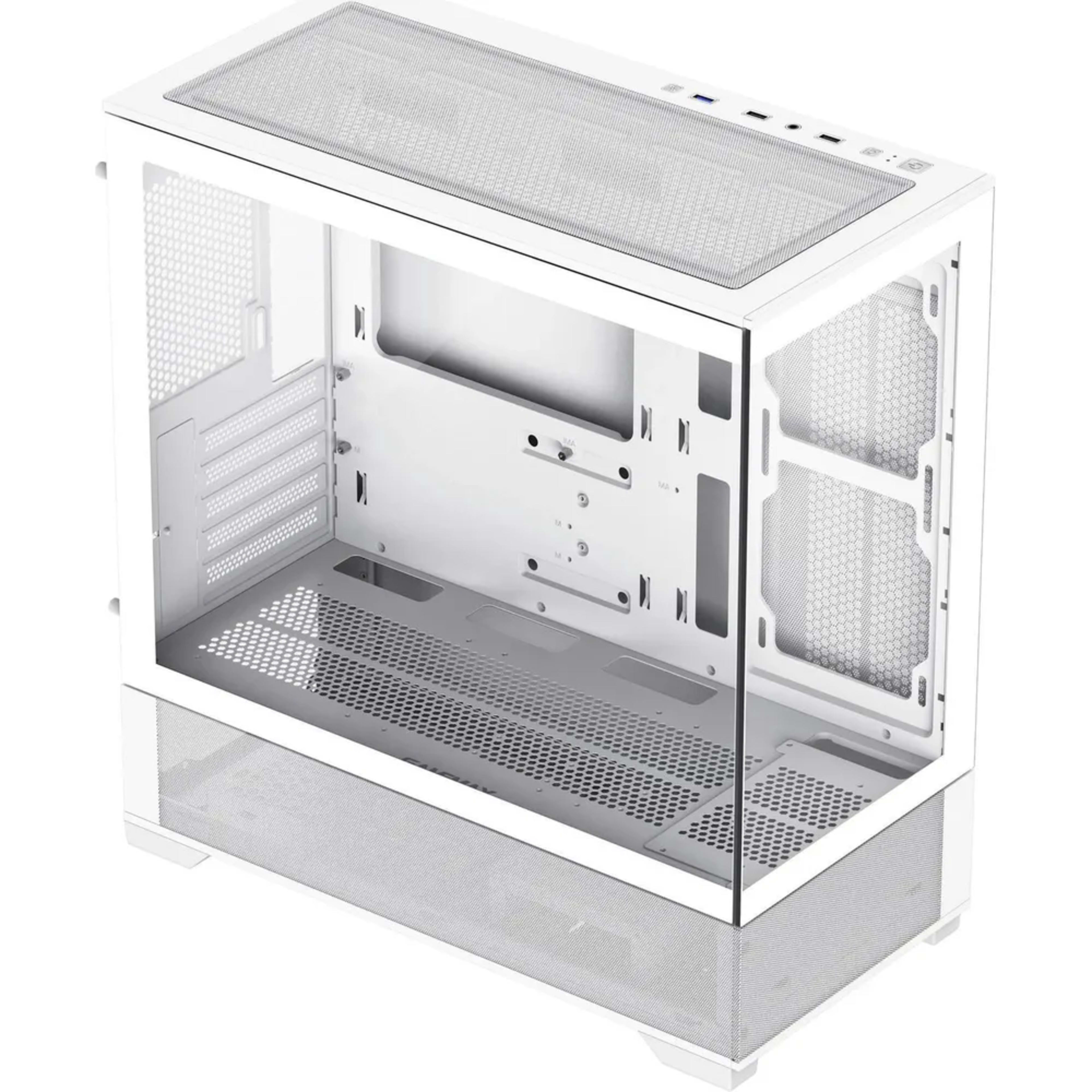 GameMAx Vista MW Micro ATX tower - Aesthetic looks, airflow focus Glass to Glass full view - White 5 GameMAx Vista MW Micro ATX tower - Aesthetic looks, airflow focus Glass to Glass full view - White thumbnail 5