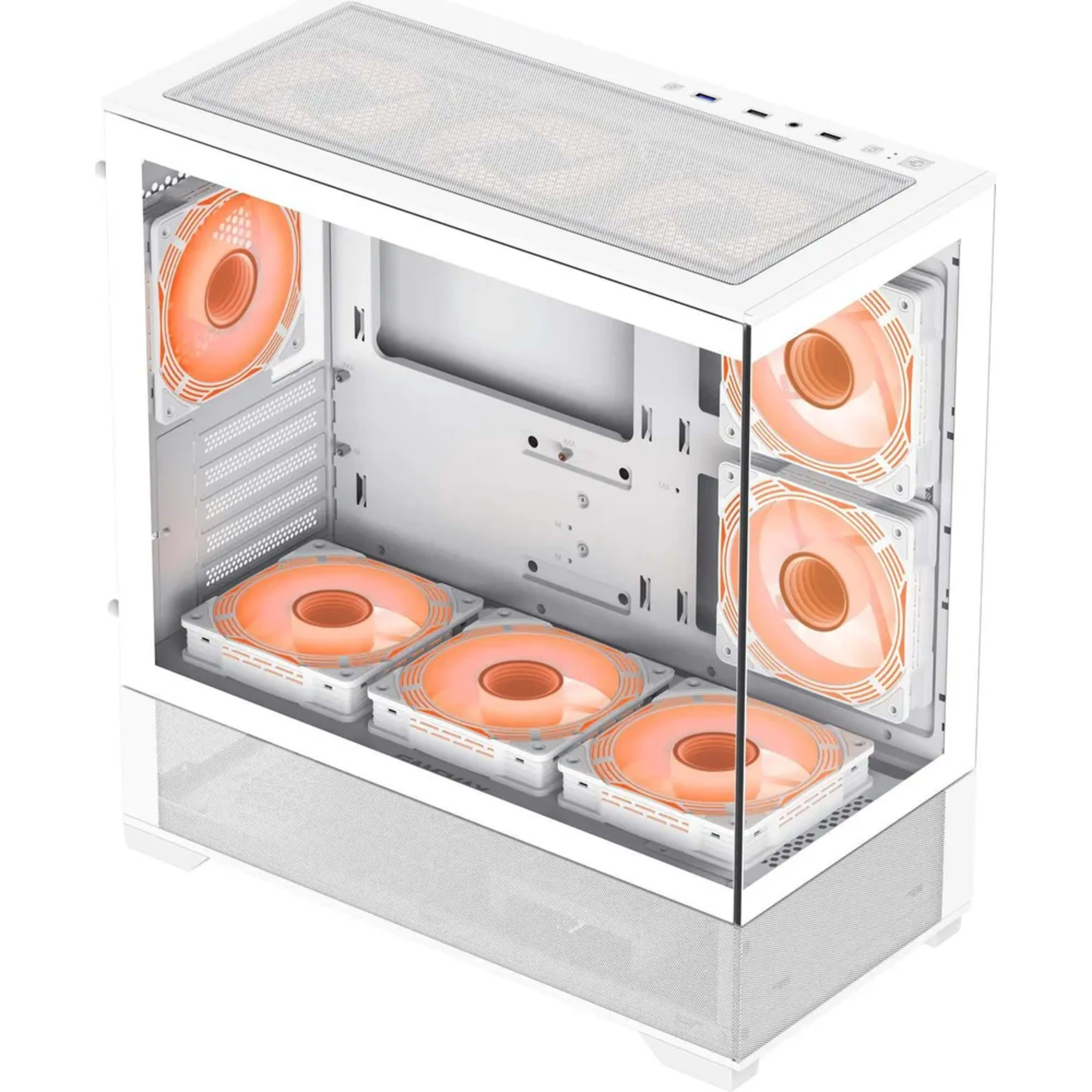 GameMAx Vista MW Micro ATX tower - Aesthetic looks, airflow focus Glass to Glass full view - White 3 GameMAx Vista MW Micro ATX tower - Aesthetic looks, airflow focus Glass to Glass full view - White thumbnail 3