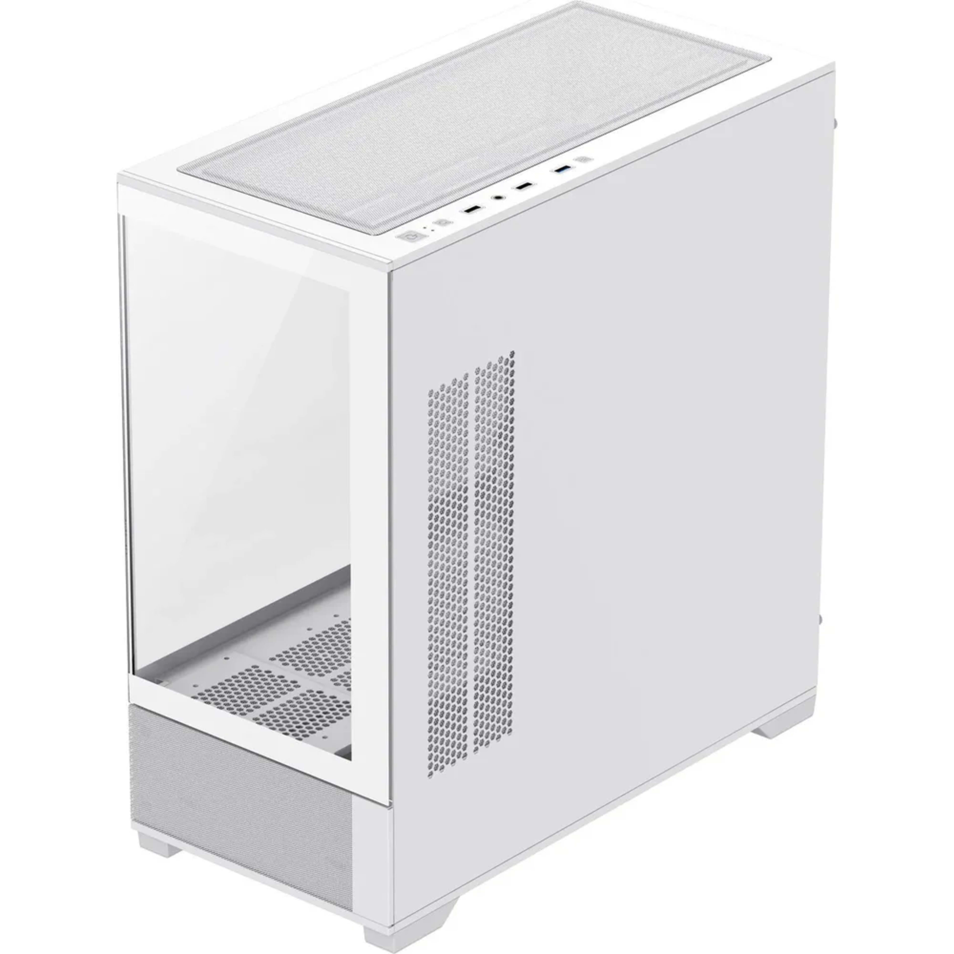 GameMAx Vista MW Micro ATX tower - Aesthetic looks, airflow focus Glass to Glass full view - White 6 GameMAx Vista MW Micro ATX tower - Aesthetic looks, airflow focus Glass to Glass full view - White thumbnail 6