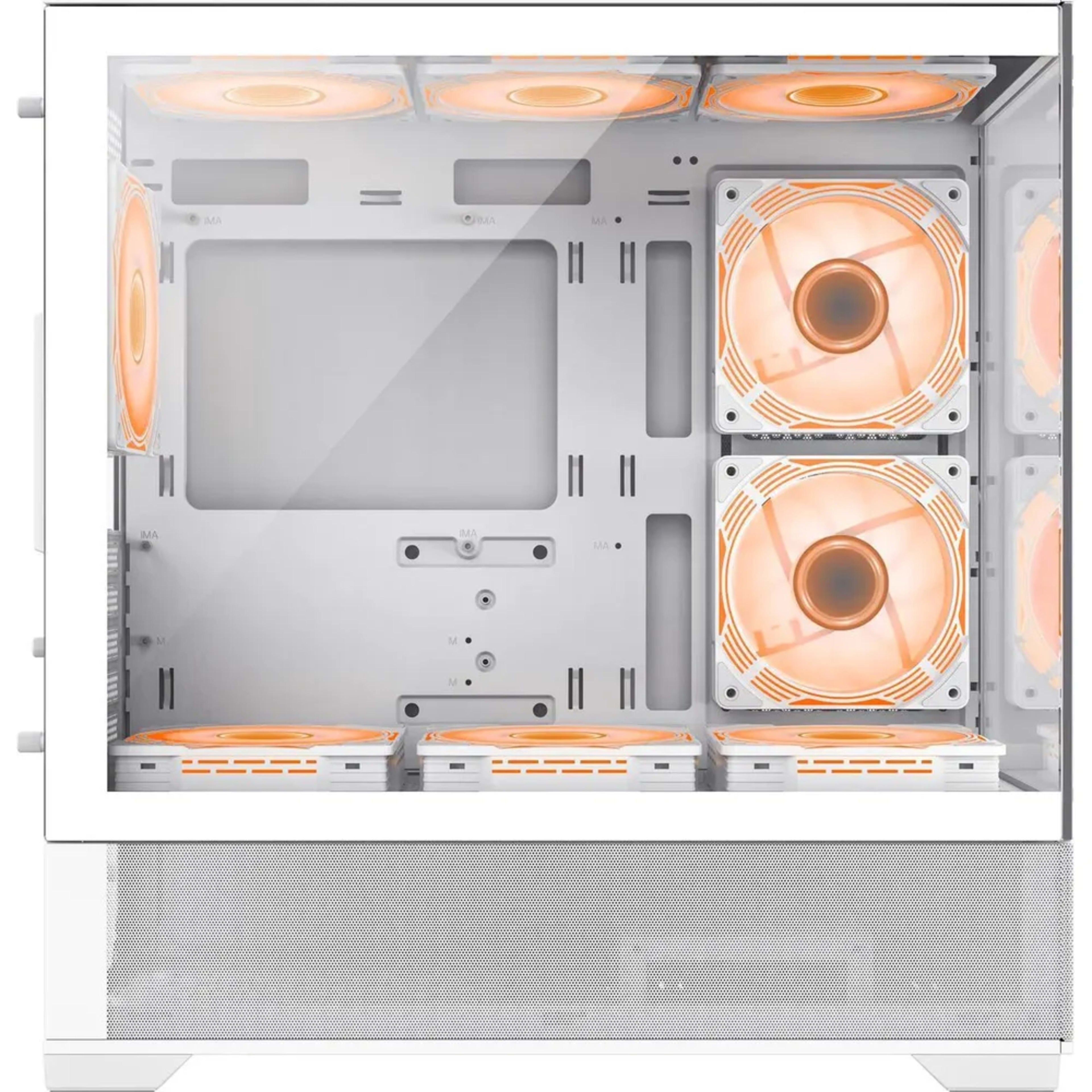 GameMAx Vista MW Micro ATX tower - Aesthetic looks, airflow focus Glass to Glass full view - White - Main Image GameMAx Vista MW Micro ATX tower - Aesthetic looks, airflow focus Glass to Glass full view - White - Main Image