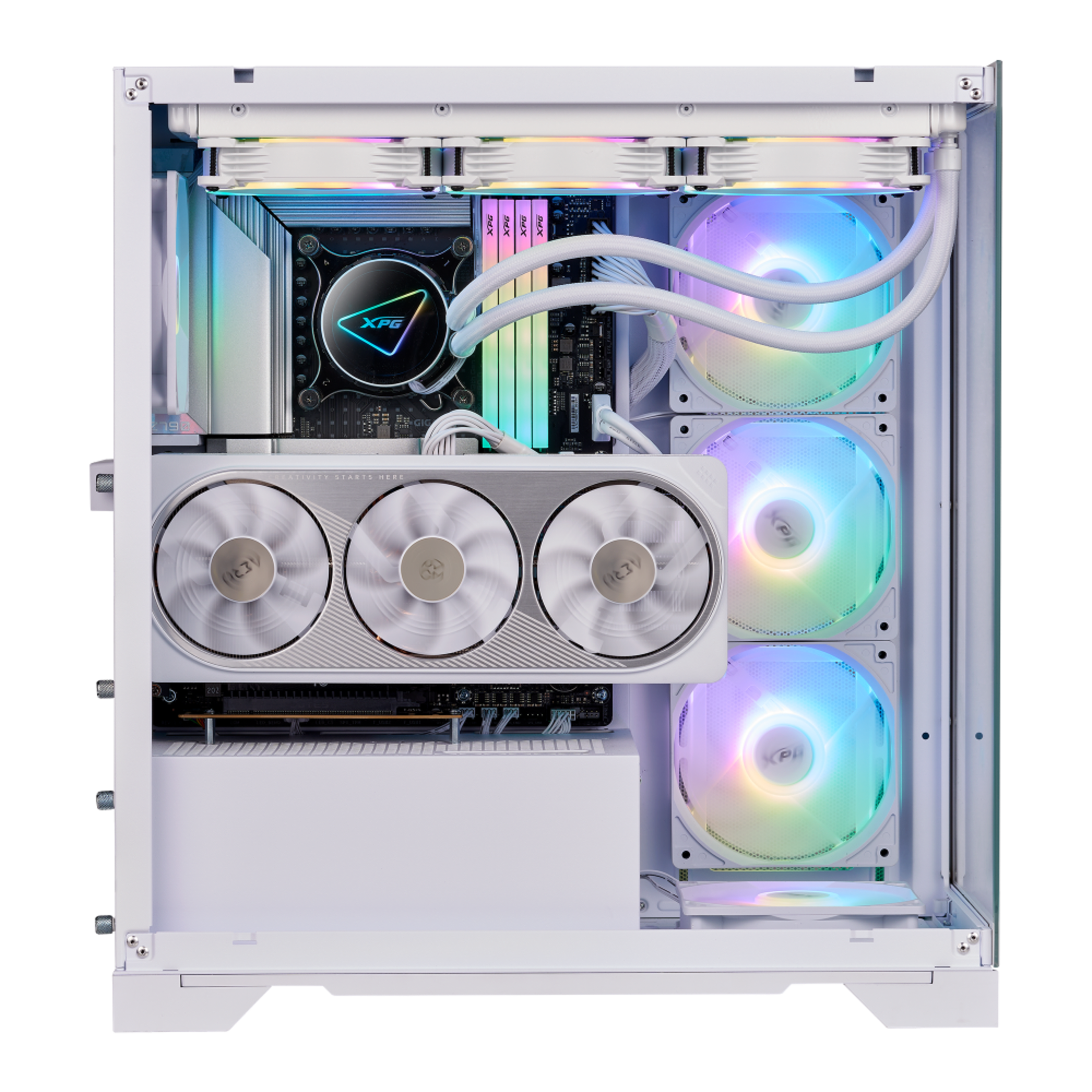 XPG INVADER X Mid Tower Gaming Chassis (white) 3 XPG INVADER X Mid Tower Gaming Chassis (white) thumbnail 3