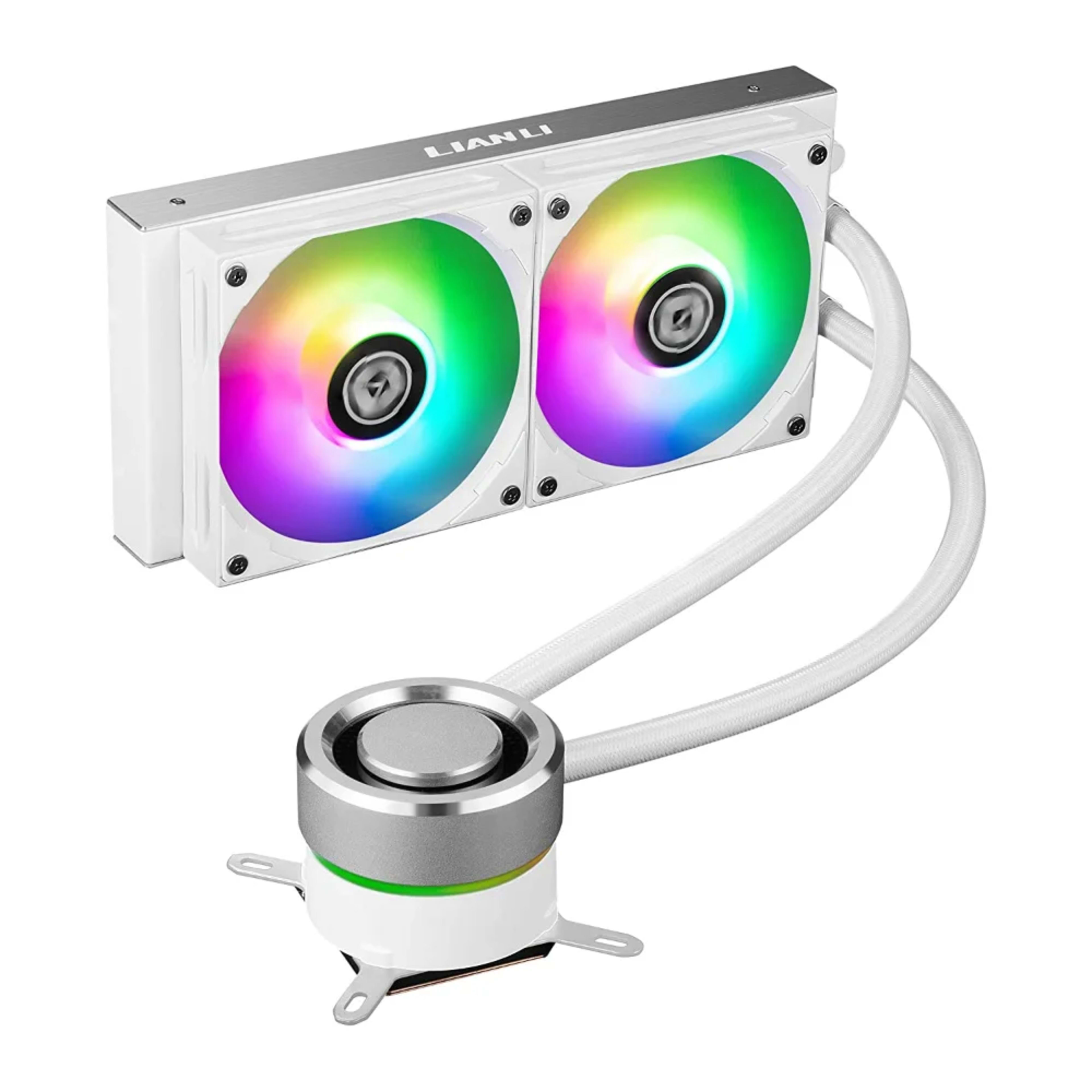 Lian Li Galahad 240 ARGB AIO Liquid CPU Cooler – White 2 Lian Li Galahad 240 ARGB AIO Liquid CPU Cooler – White thumbnail 2