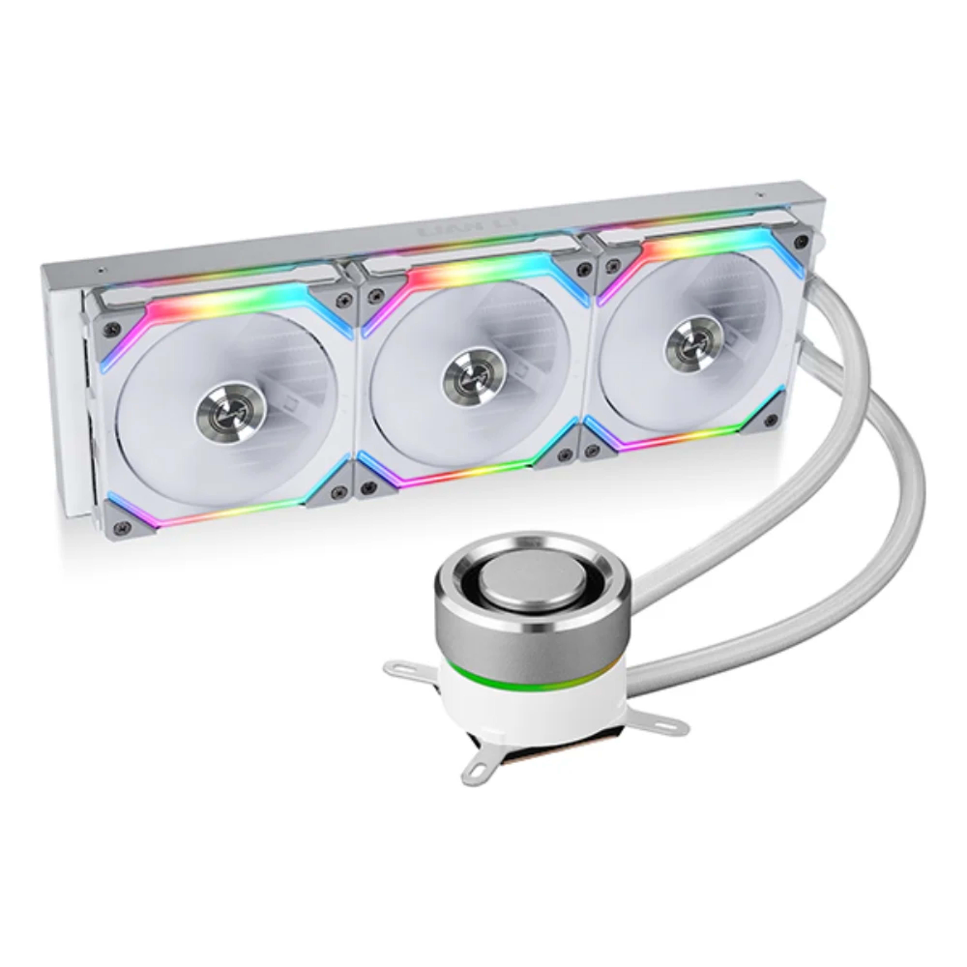 Lian Li Galahad 360 ARGB AIO Liquid CPU Cooler – White - Main Image Lian Li Galahad 360 ARGB AIO Liquid CPU Cooler – White - Main Image