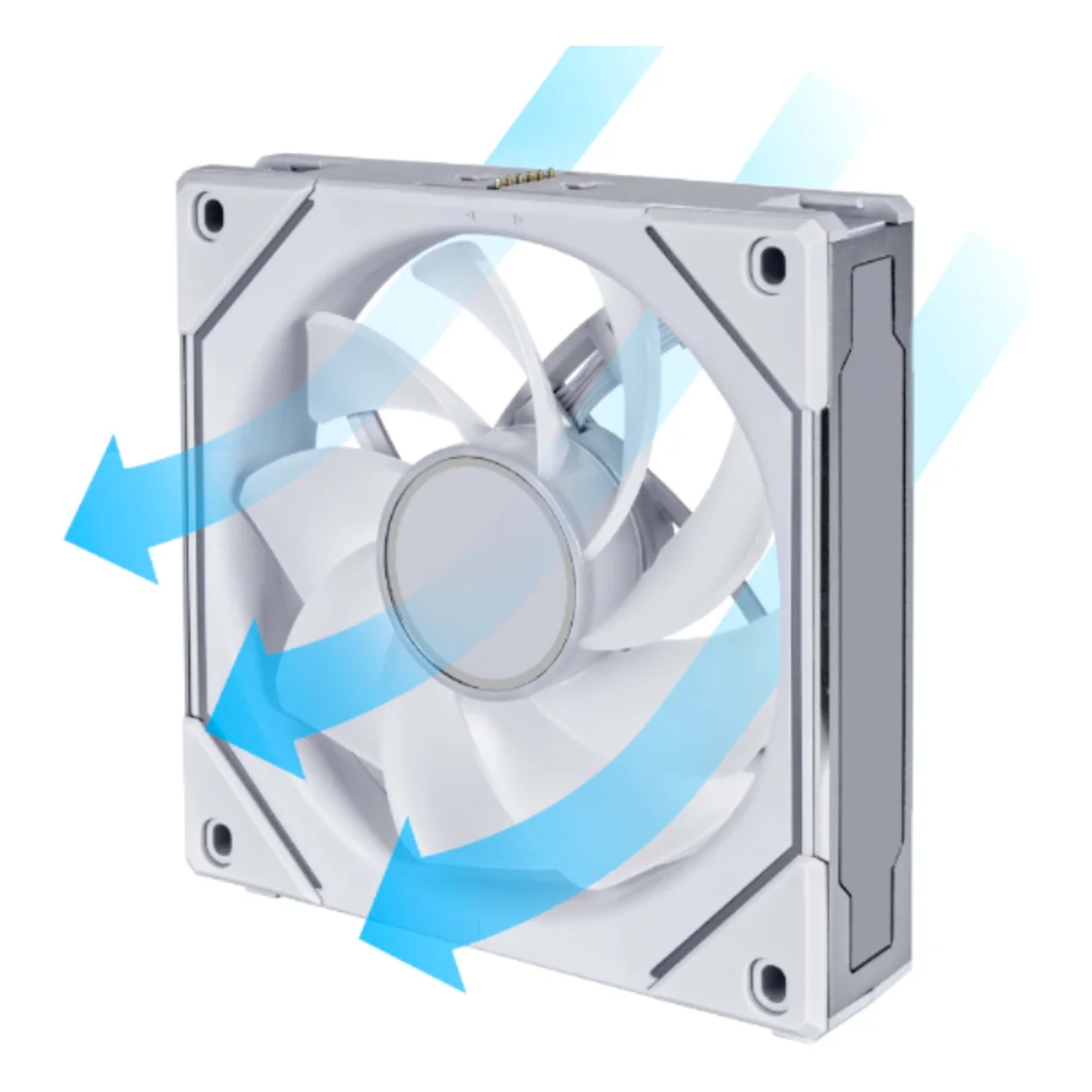 Lian li UNI FAN SL-INF REVERSE BLADE (3pcs) with controller - White 5 Lian li UNI FAN SL-INF REVERSE BLADE (3pcs) with controller - White thumbnail 5