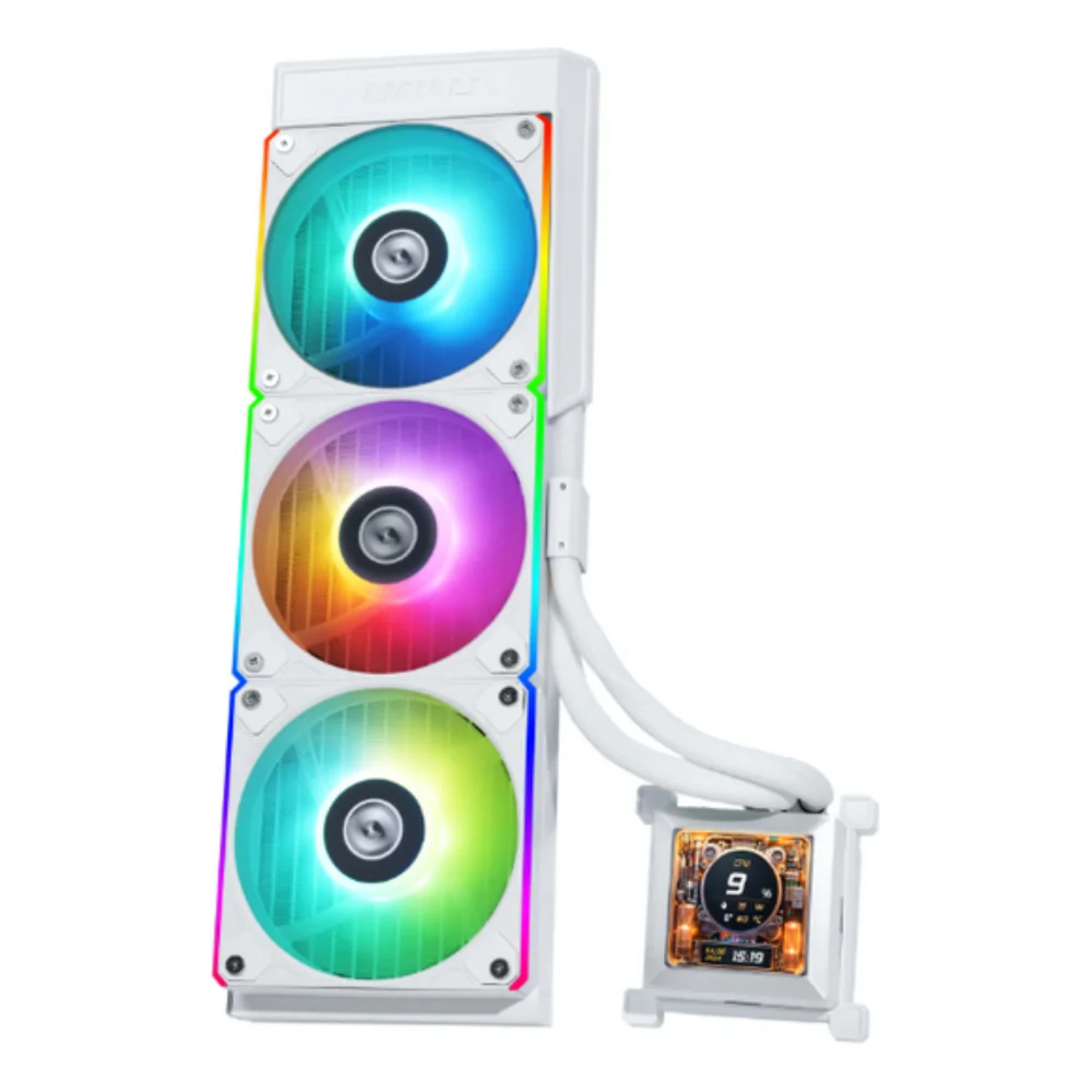 LIANLI HydroShift Series 360mm CPU Cooler with 2.88" LCD screen NON RGB FANS - Main Image LIANLI HydroShift Series 360mm CPU Cooler with 2.88" LCD screen NON RGB FANS - Main Image