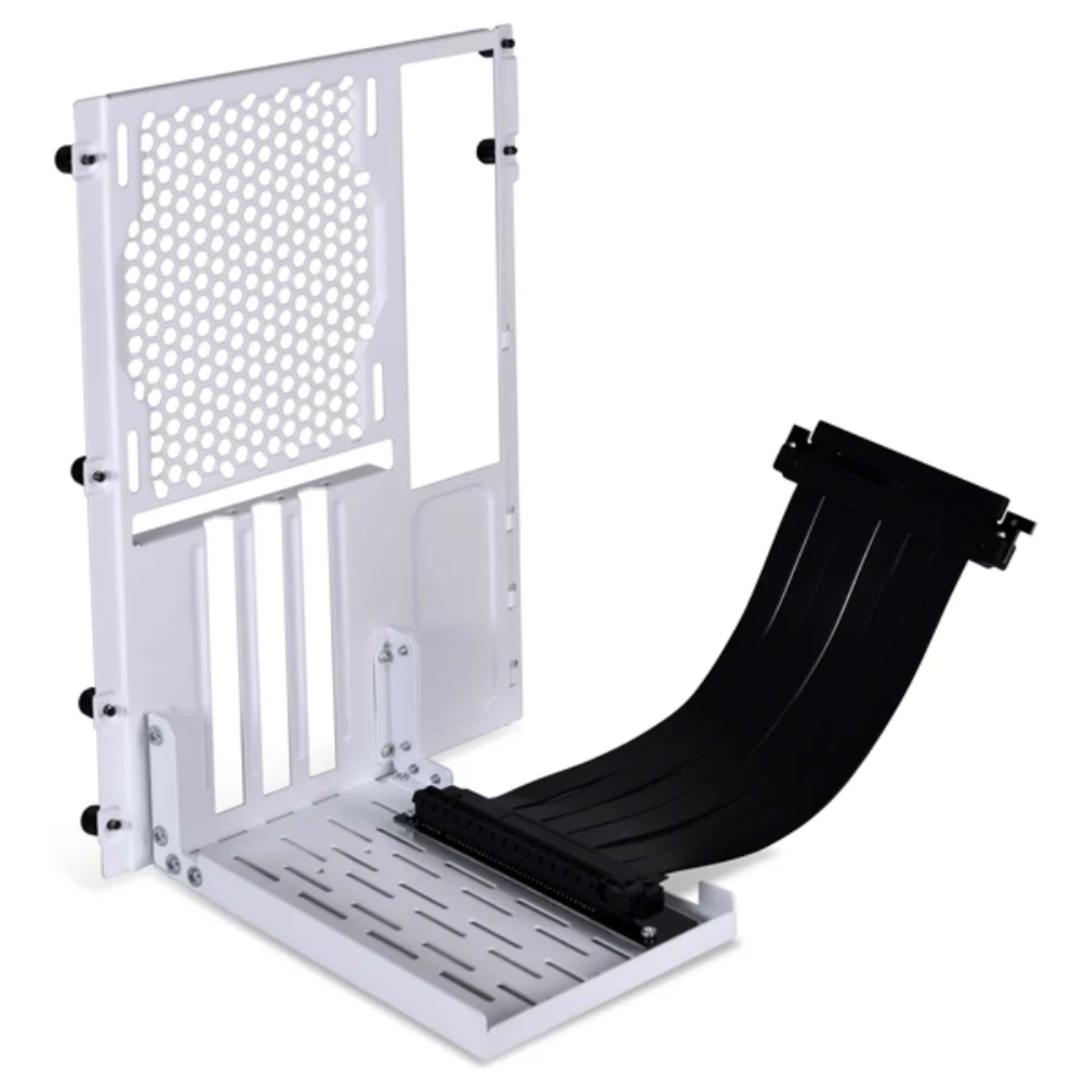 LIANLI O11D-MINI 1W-4 PCIe 4.0 Vertical bracket kit - White - Main Image LIANLI O11D-MINI 1W-4 PCIe 4.0 Vertical bracket kit - White - Main Image