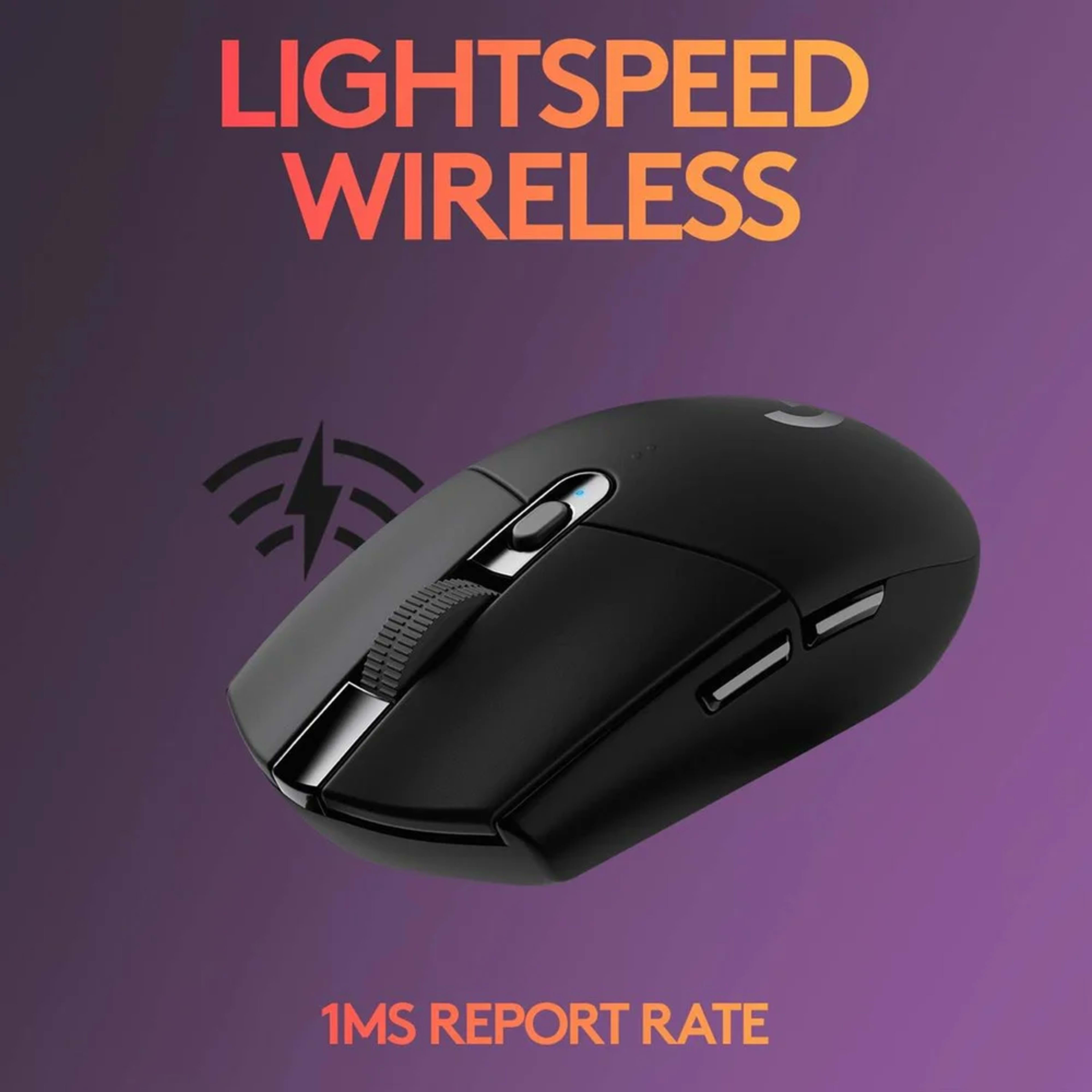 Logitech G304 HERO Lightspeed Wireless Gaming Mouse Black thumbnail 2