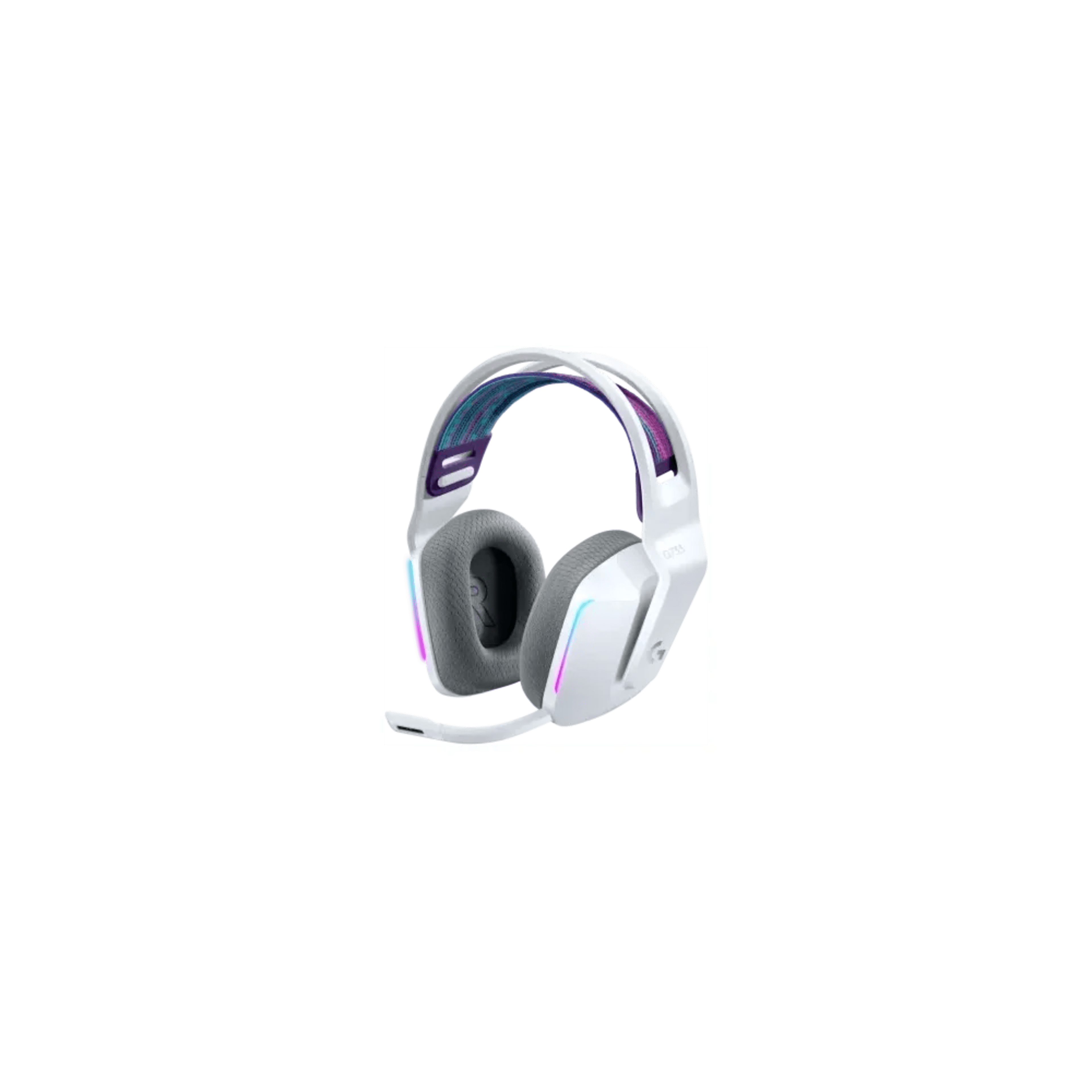 Logitech G733 LIGHTSPEED Wireless RGB Gaming Headset - White - Main Image Logitech G733 LIGHTSPEED Wireless RGB Gaming Headset - White - Main Image