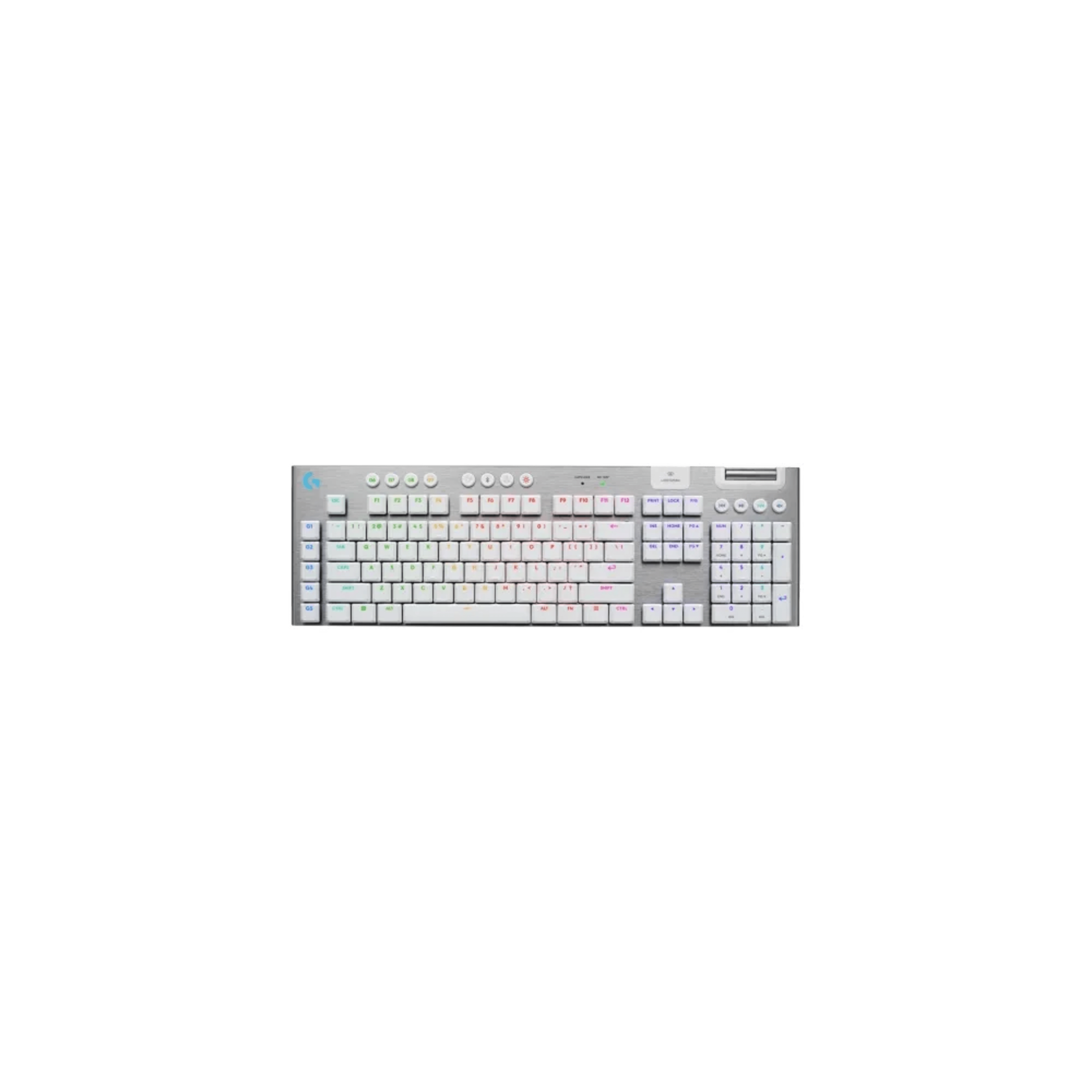 Logitech G915 X Tactile LIGHTSPEED Wireless RGB Mechanical - White - Main Image Logitech G915 X Tactile LIGHTSPEED Wireless RGB Mechanical - White - Main Image