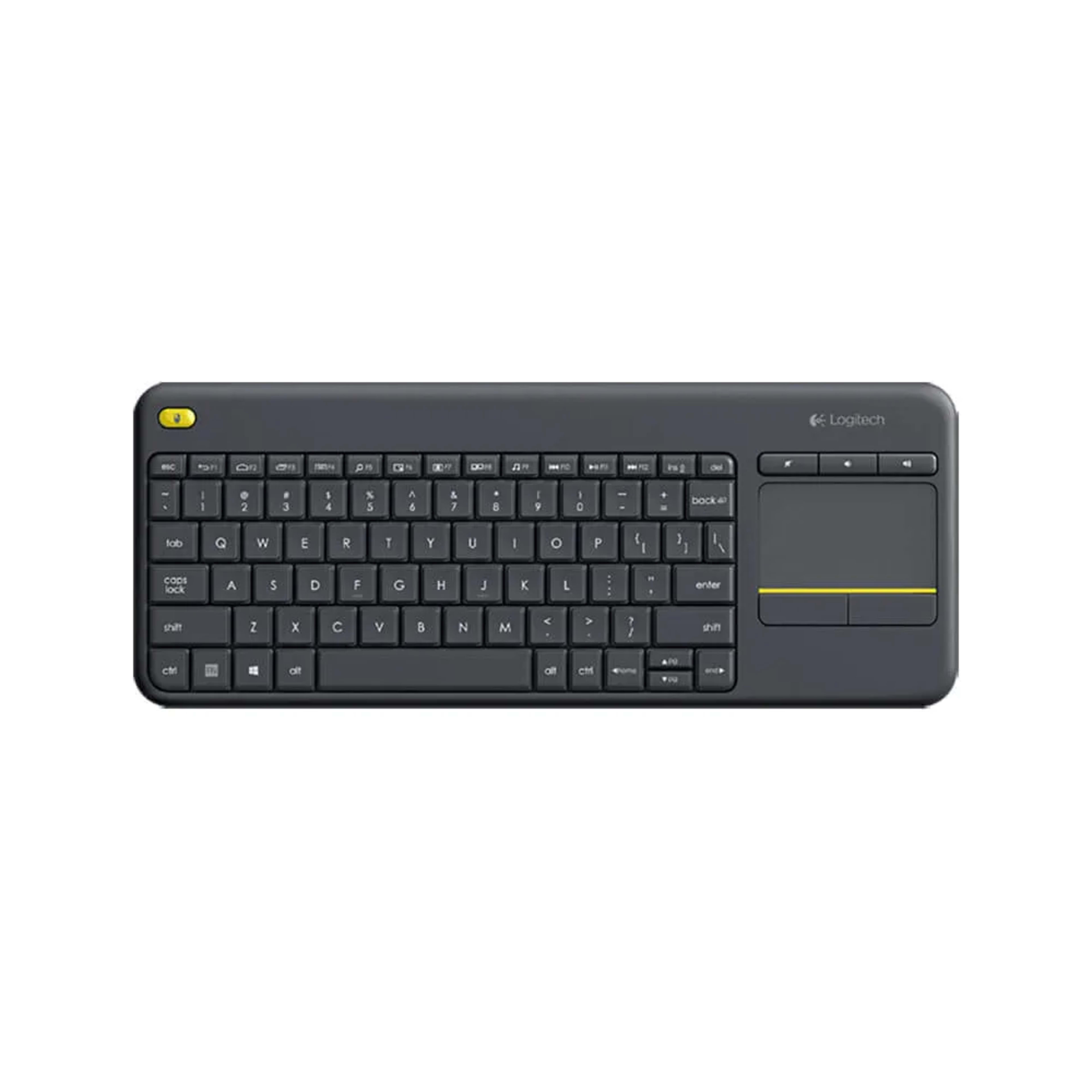 Logitech K400 Wireless Touch Keyboard, Color: Black - Main Image
