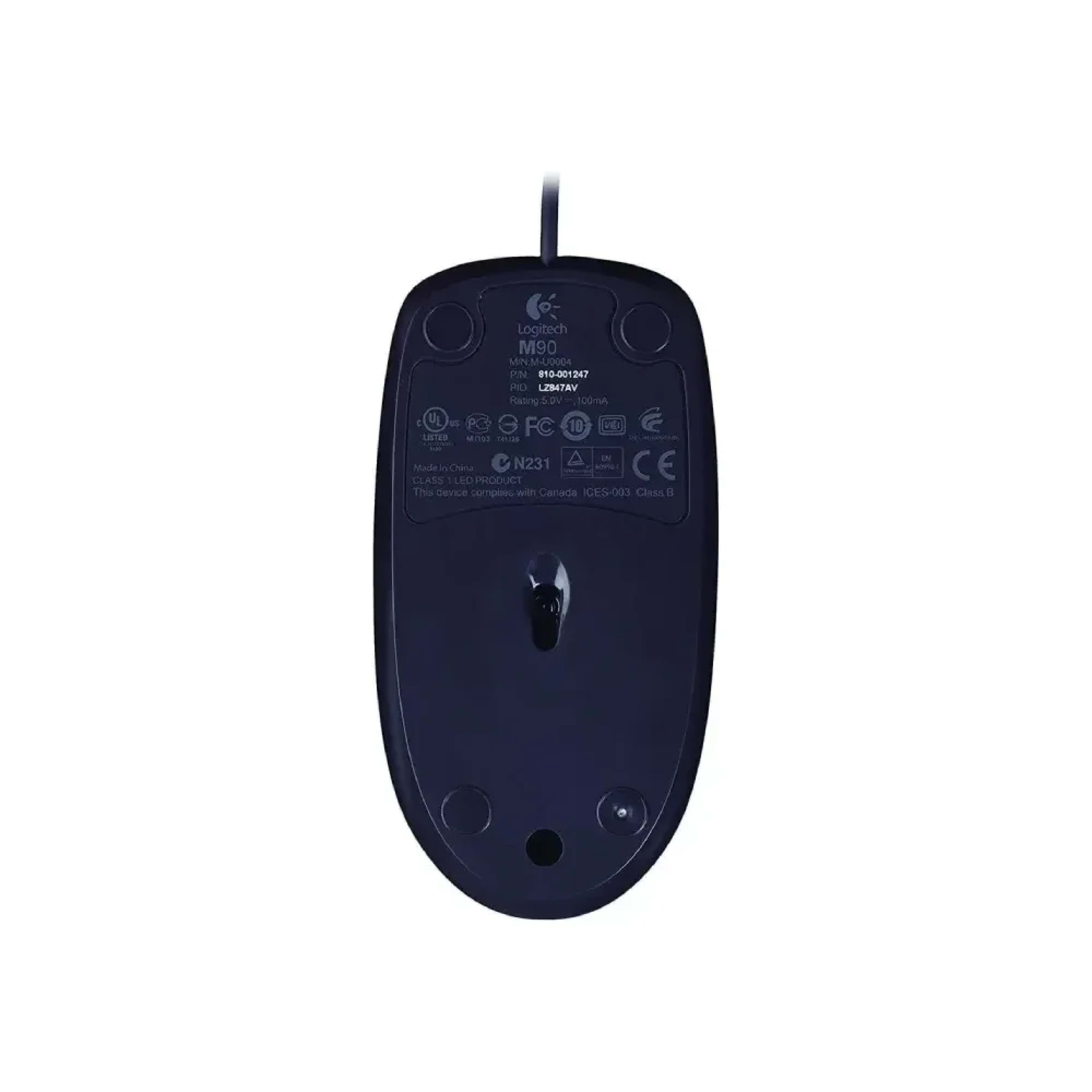 Logitech M90 Optical USB Wired Mouse - Black 5 Logitech M90 Optical USB Wired Mouse - Black thumbnail 5
