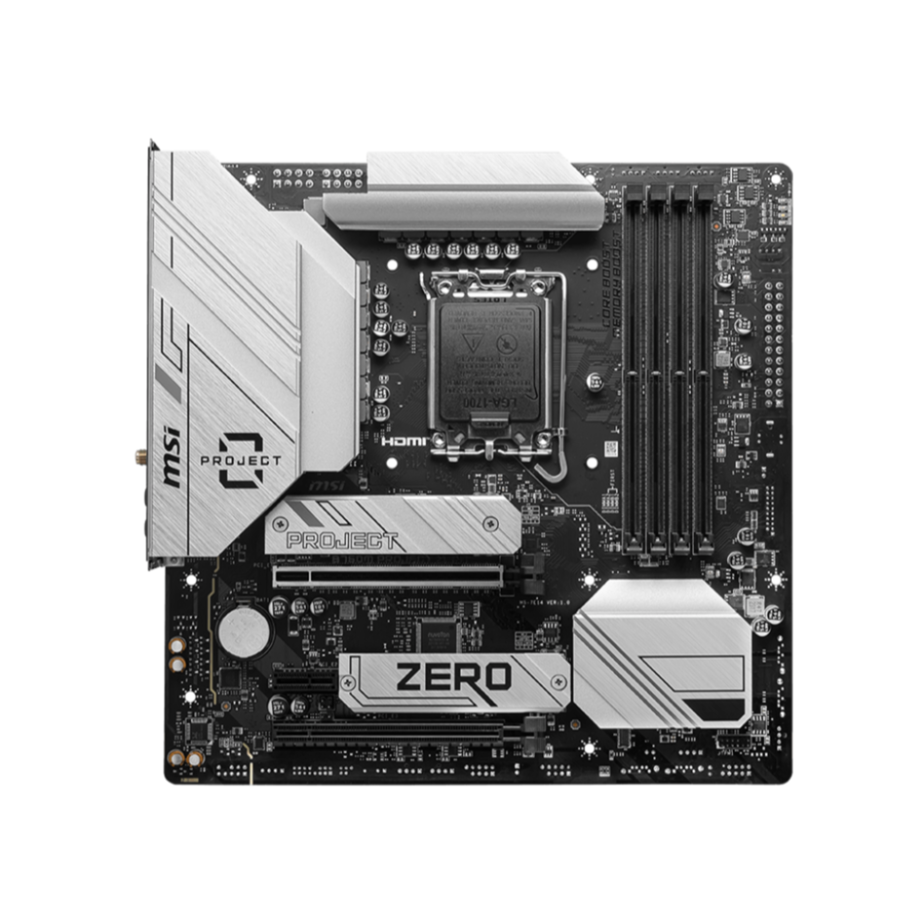 MSI B760M PROJECT ZERO - Main Image MSI B760M PROJECT ZERO - Main Image