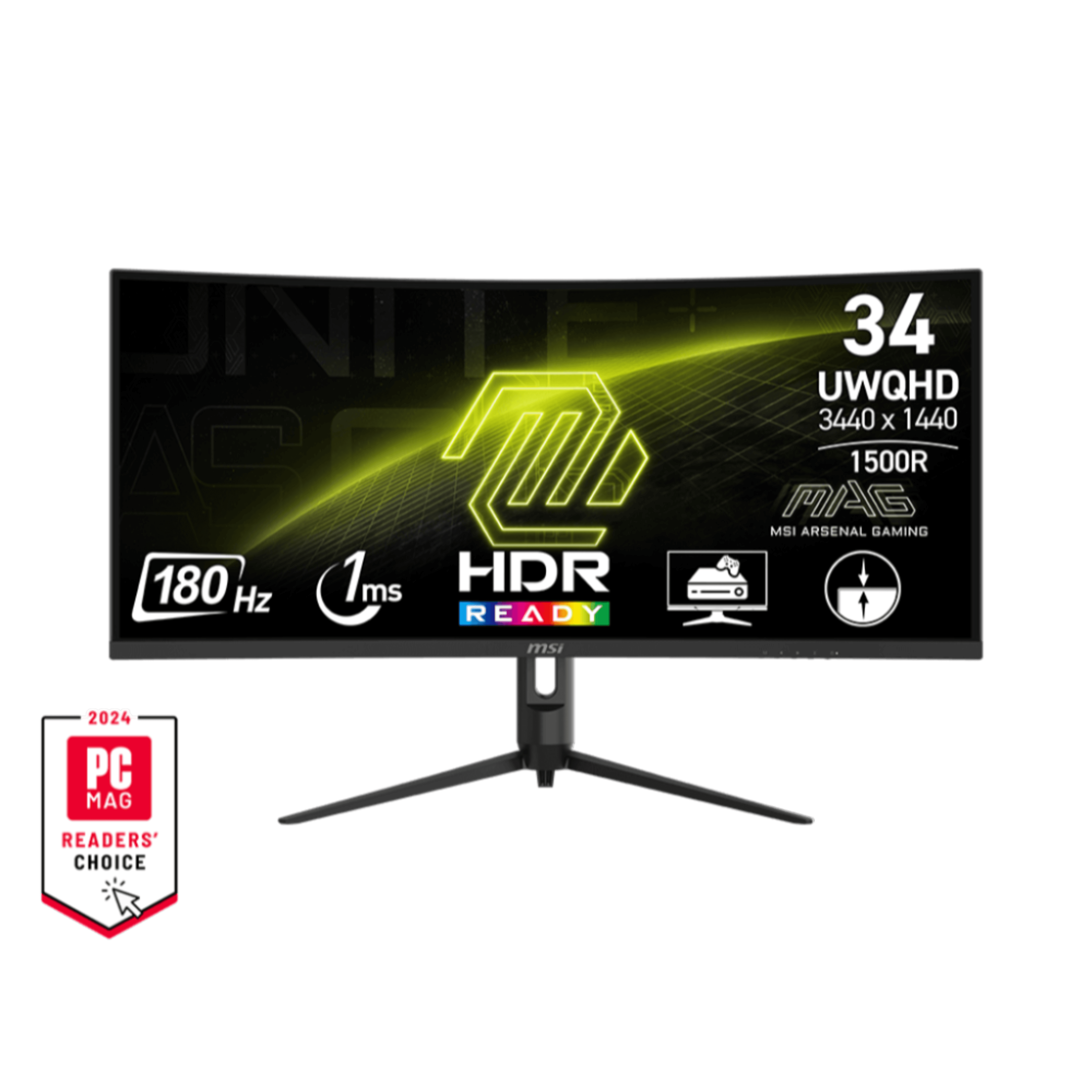 MSI MAG 342CQR E2 (VA Panel, Res: 3440 x 1440, 180Hz, 1ms MPRT, Adaptive - Sync ) Curved 5 MSI MAG 342CQR E2 (VA Panel, Res: 3440 x 1440, 180Hz, 1ms MPRT, Adaptive - Sync ) Curved thumbnail 5