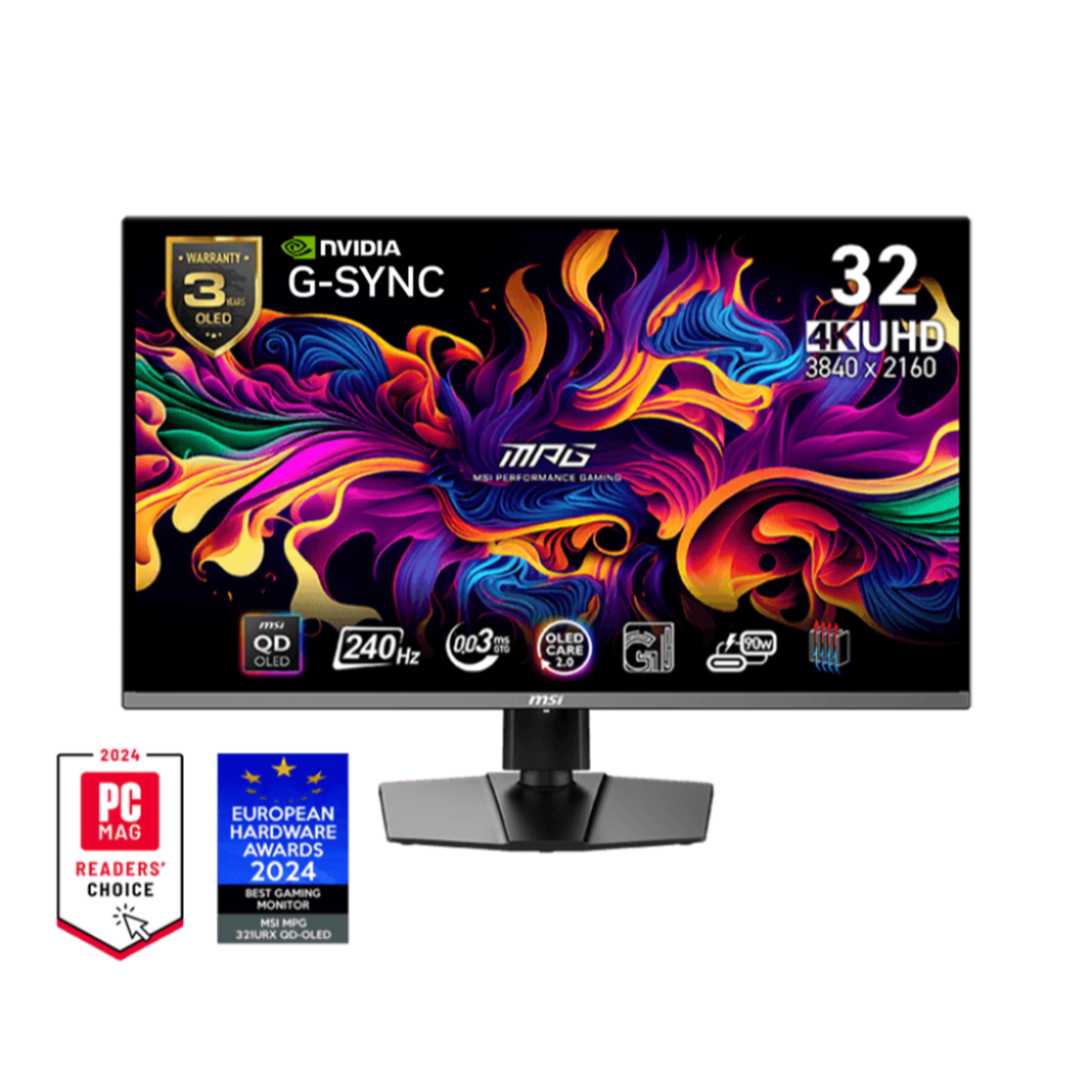 MSI MPG 321URX (QD O LED Panel, Res: 3840 x 2160 (UHD), 240Hz, 0.03ms GTG, AMD Free - Sync ) 4K 5 MSI MPG 321URX (QD O LED Panel, Res: 3840 x 2160 (UHD), 240Hz, 0.03ms GTG, AMD Free - Sync ) 4K thumbnail 5
