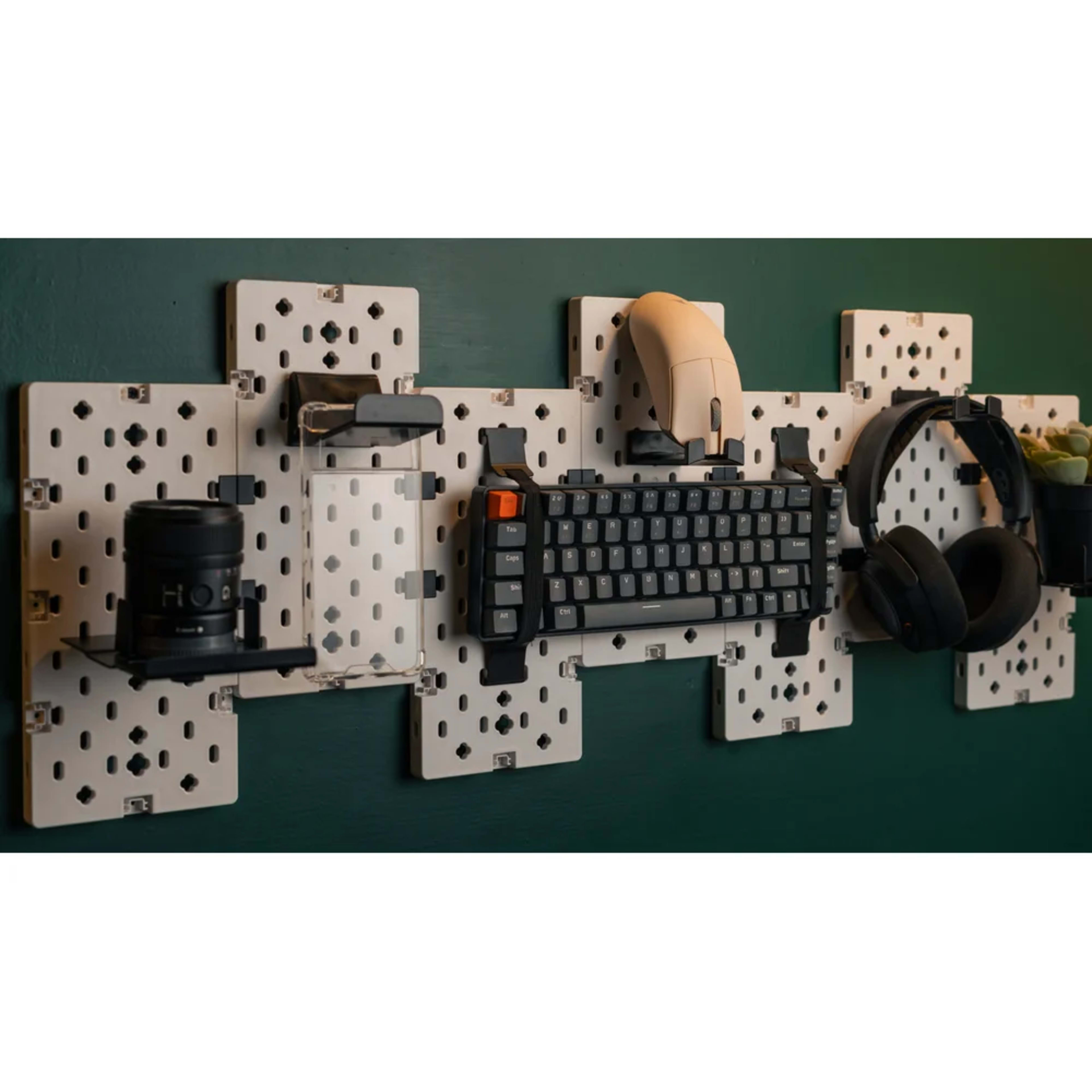 MXG PB-07 Wall Mounted Modular Gaming 7Pcs Pegboards White - Main Image MXG PB-07 Wall Mounted Modular Gaming 7Pcs Pegboards White - Main Image