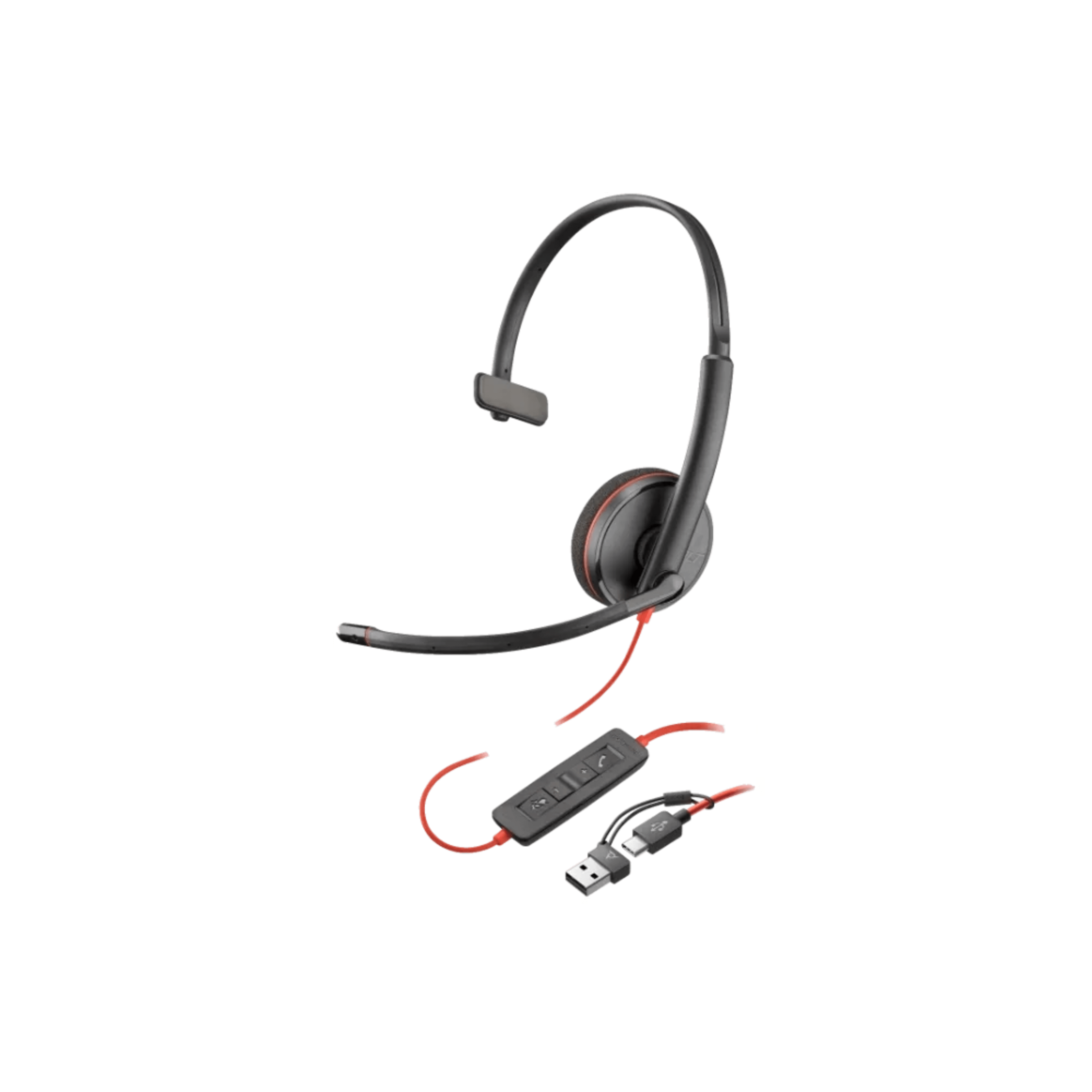 POLY / PLANTRONICS C3210 Mono USB-C / A Single Ear Headphone - Main Image POLY / PLANTRONICS C3210 Mono USB-C / A Single Ear Headphone - Main Image