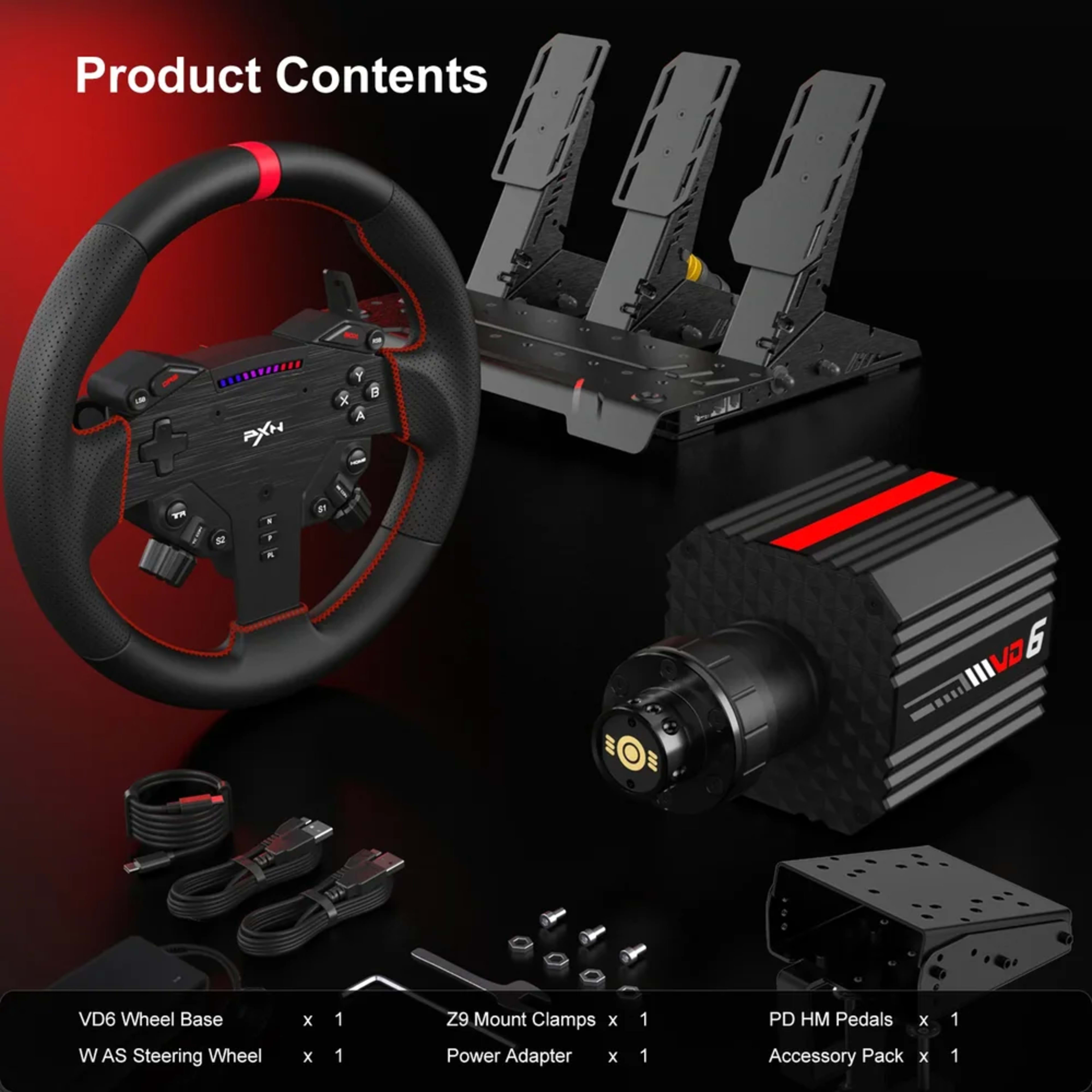 PXN VD6+W AS+PD HM Pedals + Z9 5 PXN VD6+W AS+PD HM Pedals + Z9 thumbnail 5