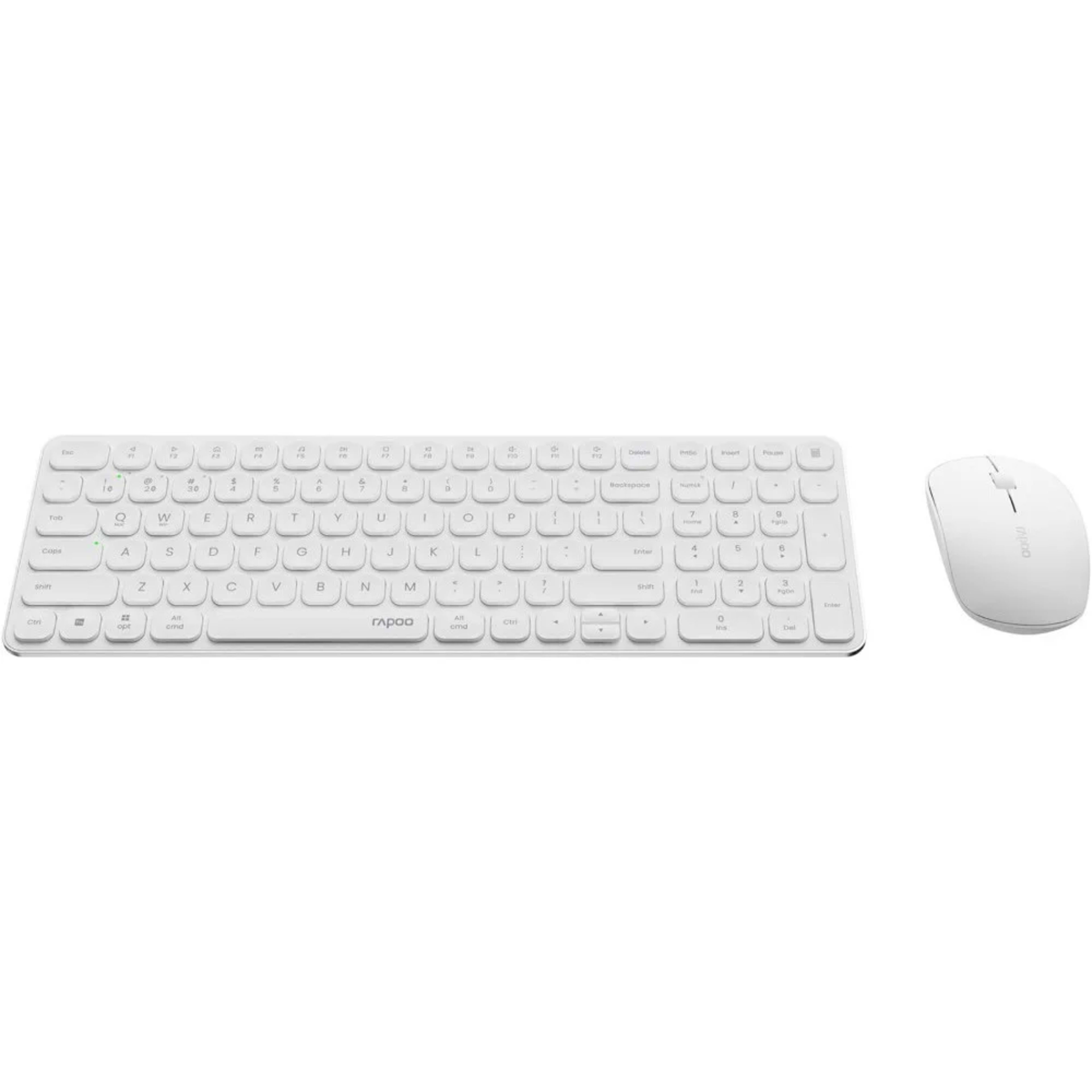 RAPOO 9320M Multi-mode wireless Mouse & Keyboard  US_White  - Main Image