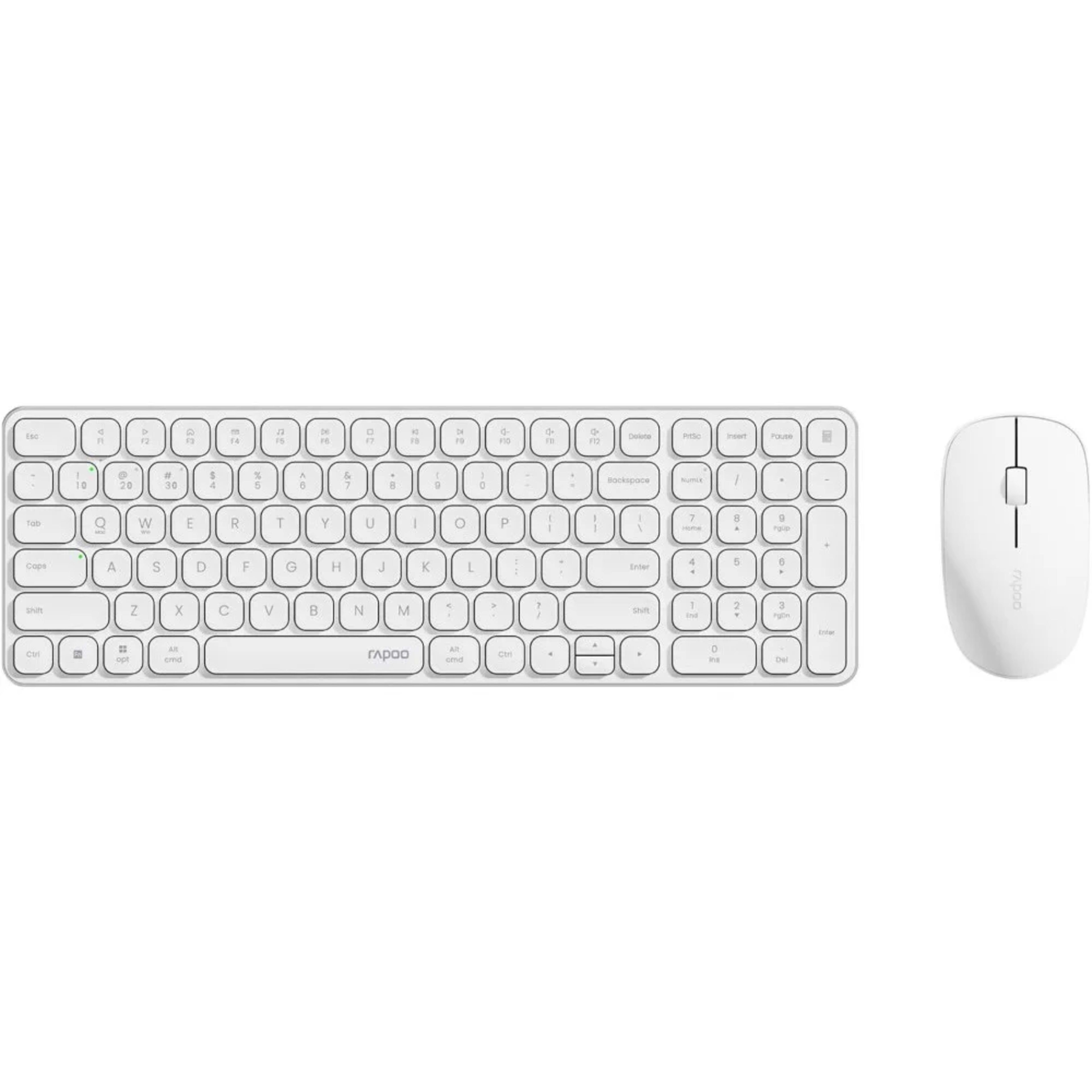 RAPOO 9320M Multi-mode wireless Mouse & Keyboard  US_White  thumbnail 2