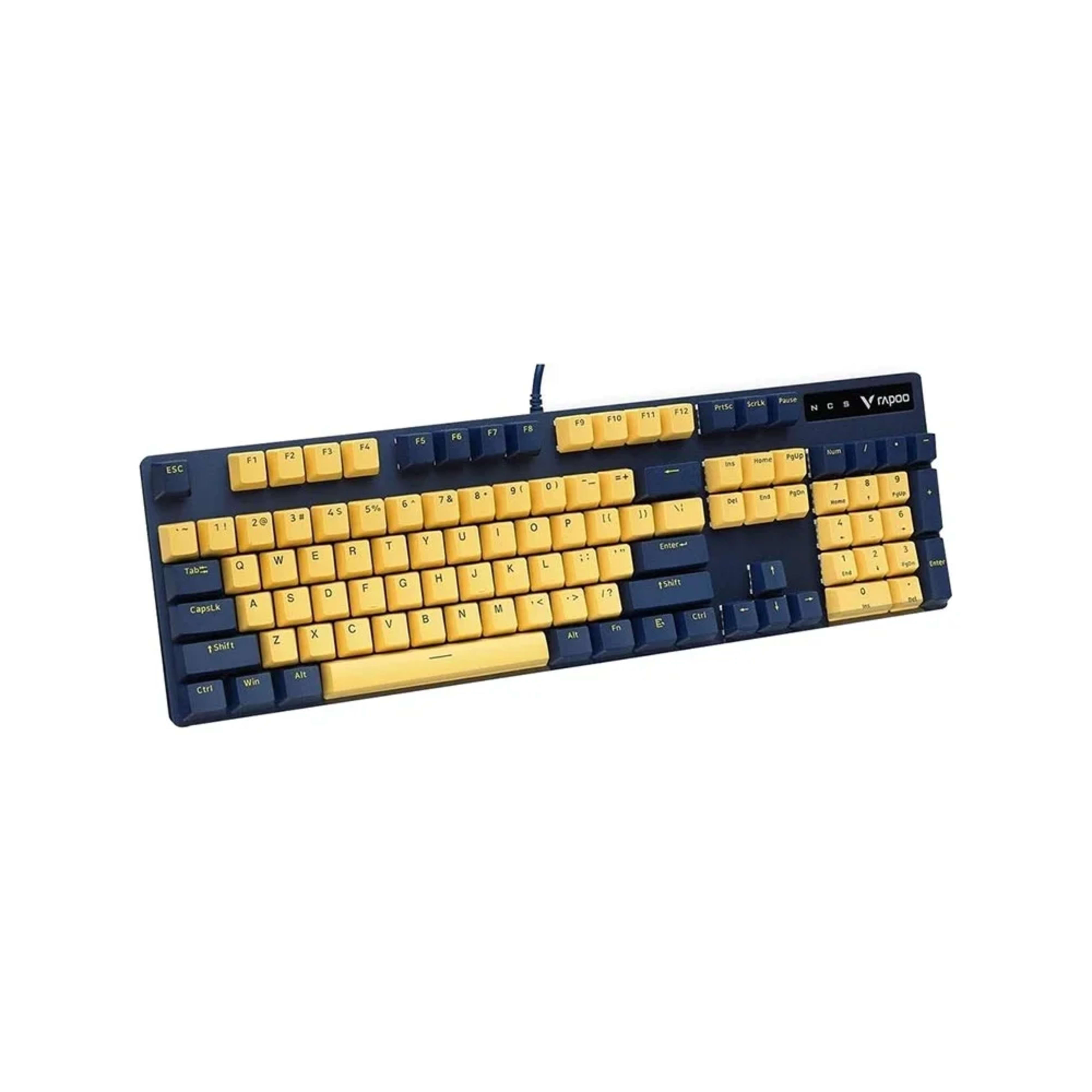 RAPOO V500TM Multi-mode Wireless Mechanical Keyboard US_Yellow Blue - Main Image RAPOO V500TM Multi-mode Wireless Mechanical Keyboard US_Yellow Blue - Main Image