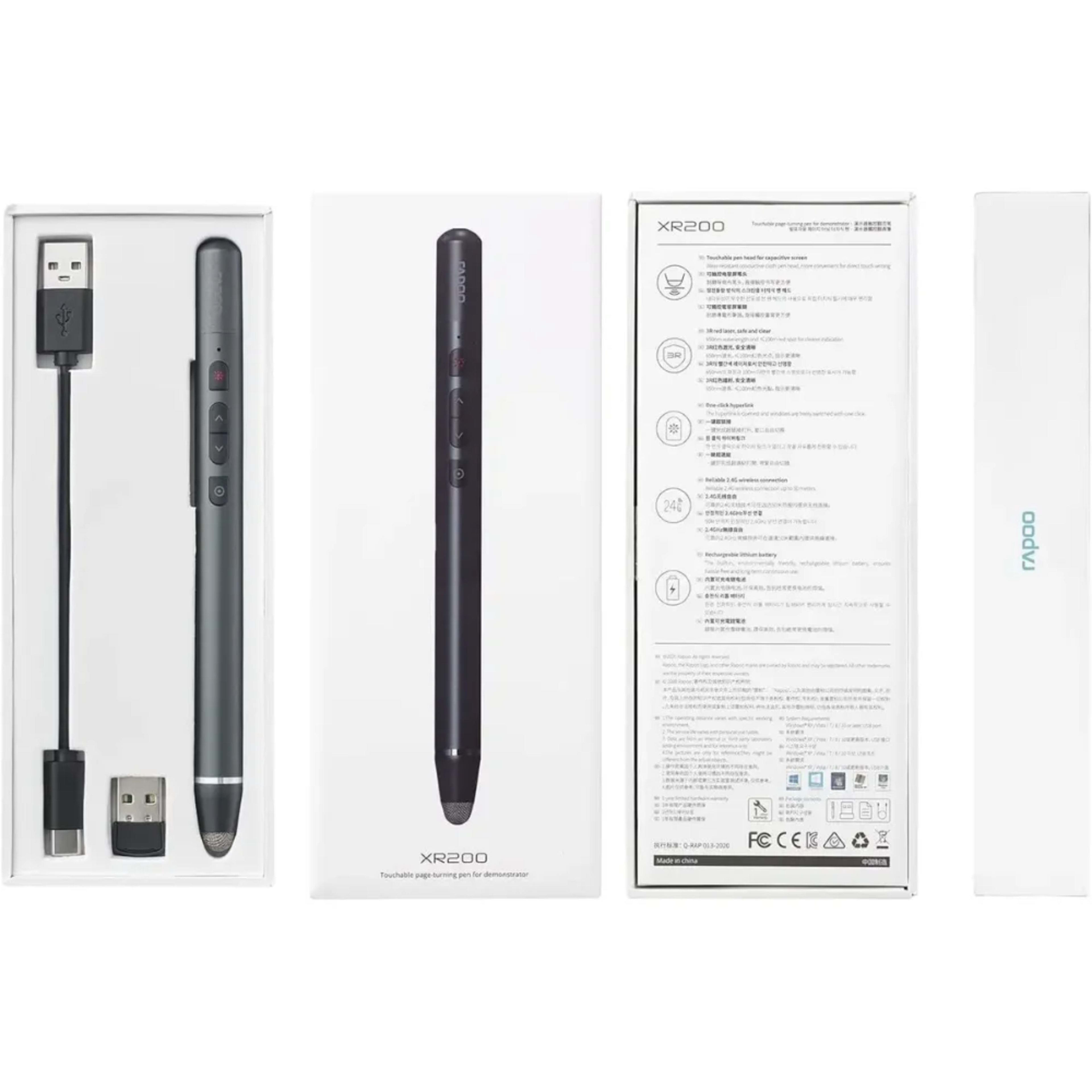 RAPOO Wireless Presenter XR200 Black thumbnail 3