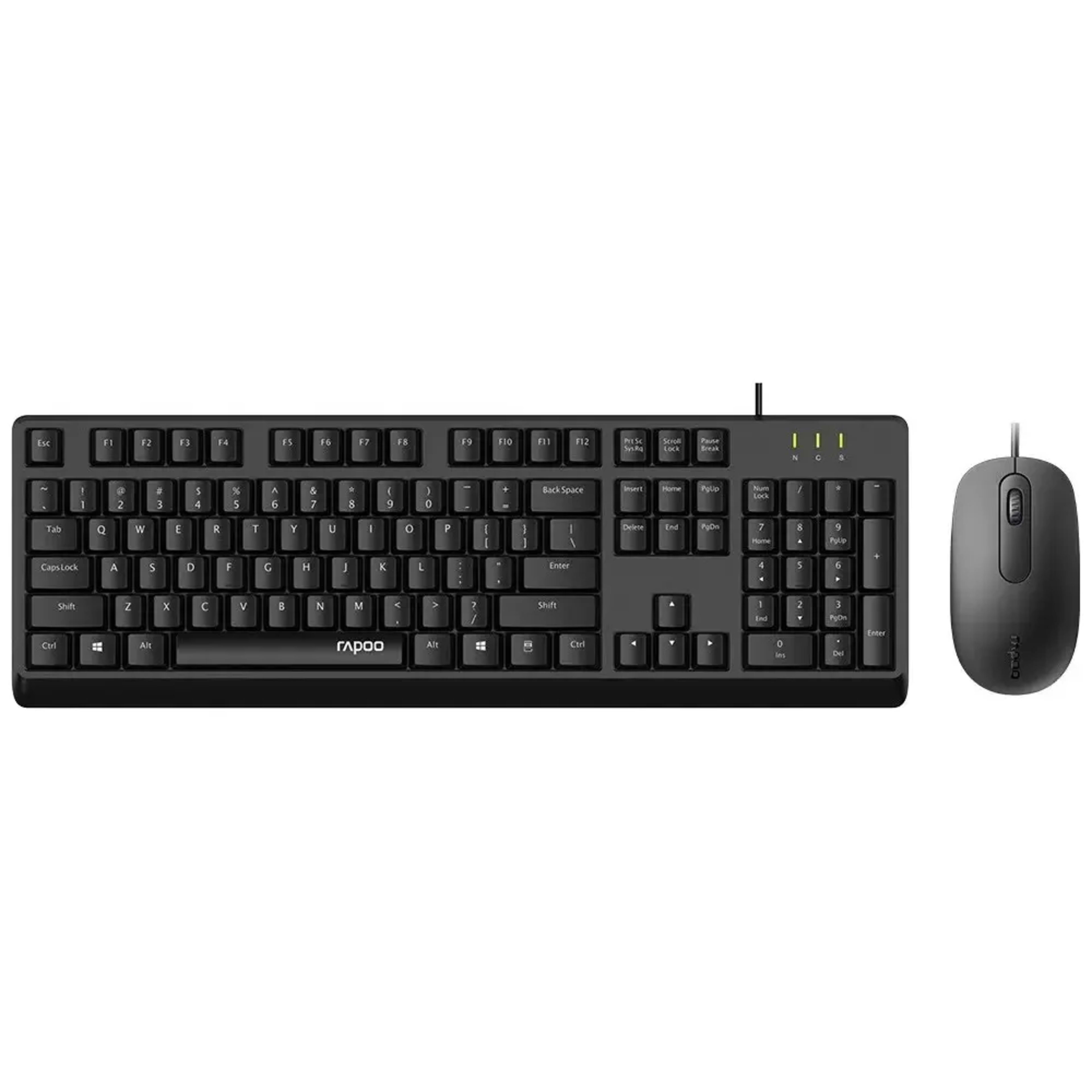 RAPOO X130 Pro Wired Mouse & Keyboard Combo US_Black - Main Image RAPOO X130 Pro Wired Mouse & Keyboard Combo US_Black - Main Image