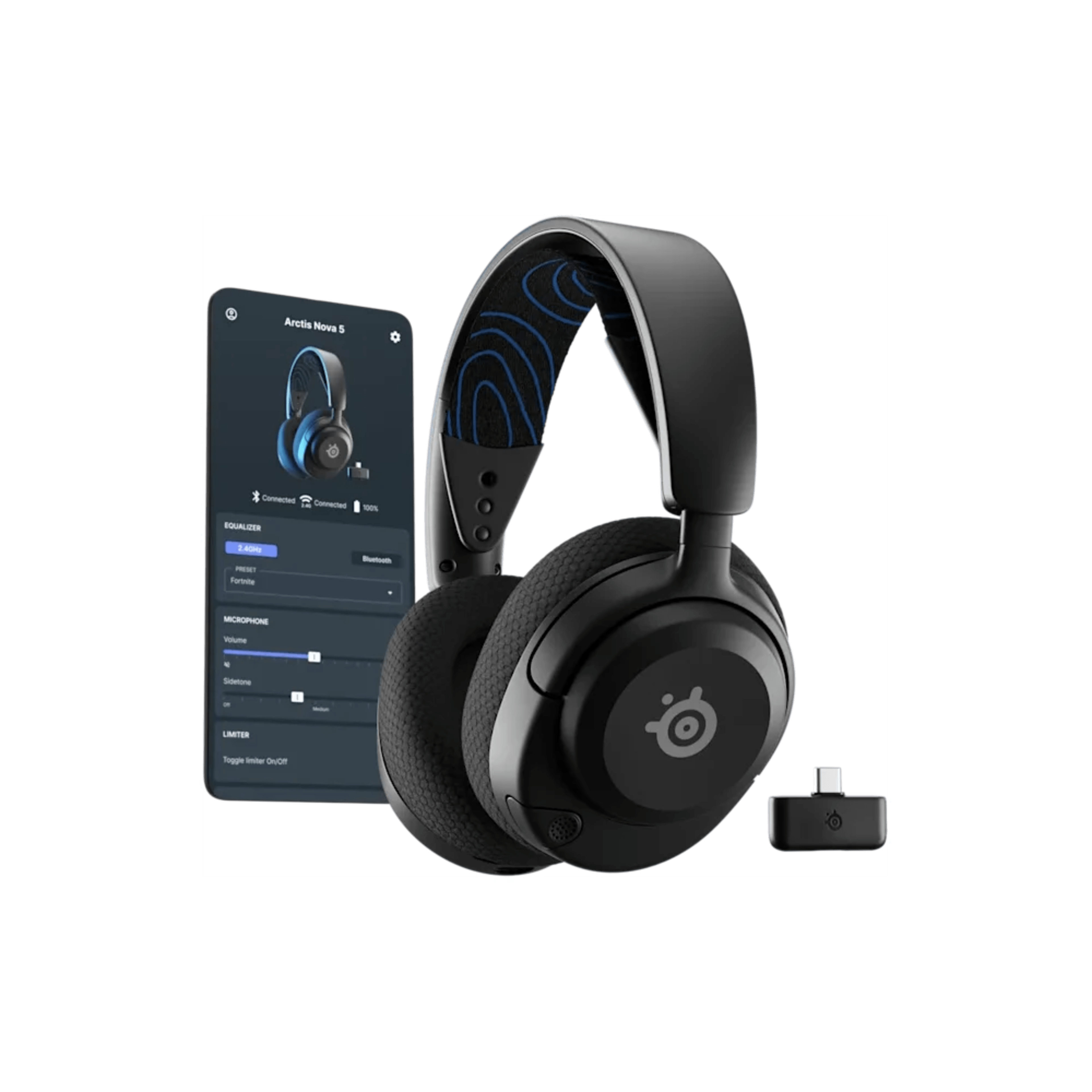 Steelseries Arctis Nova 5P Wireless Headphone - Black thumbnail 2