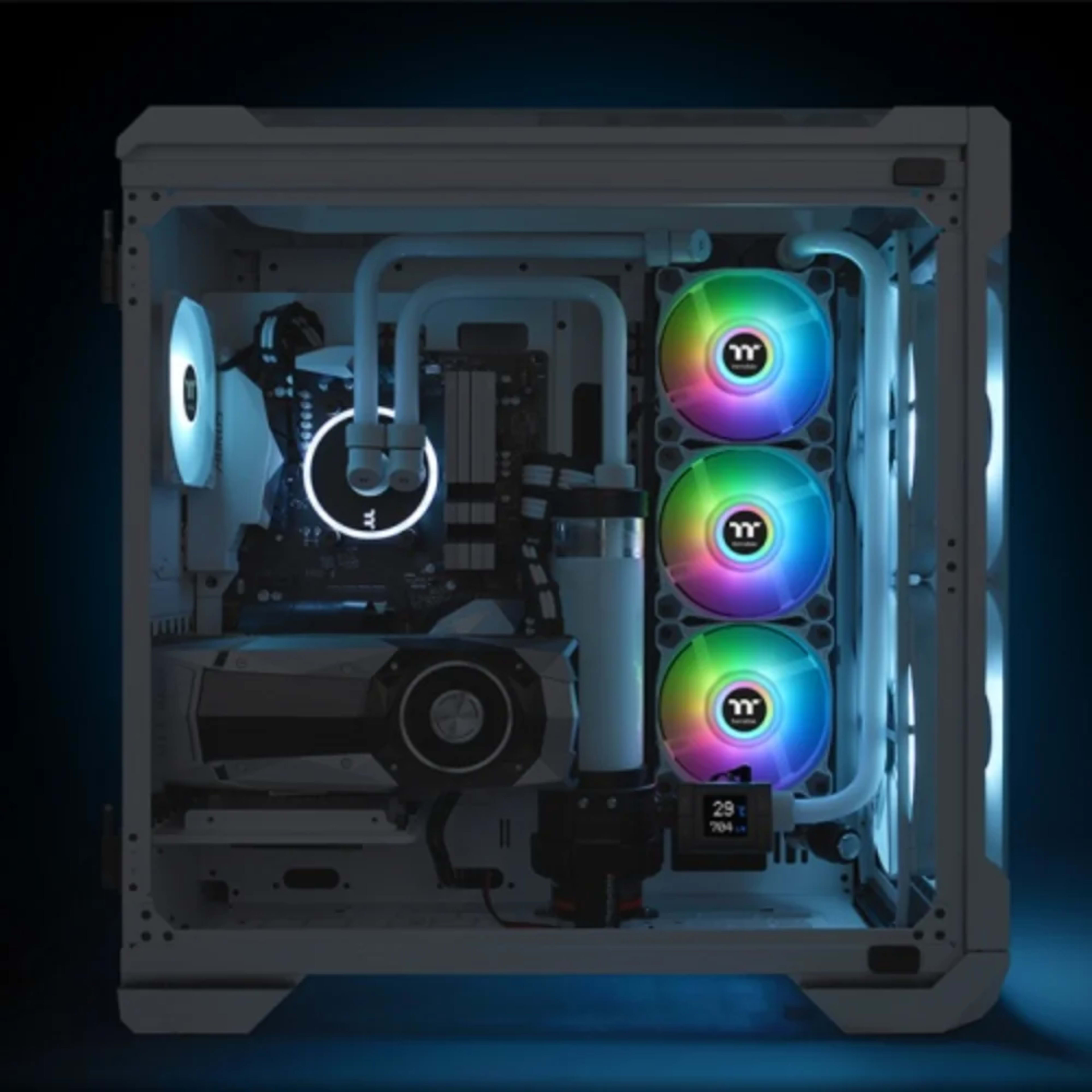 Thermaltake Pure Duo 12 ARGB Sync Radiator Fan (2-Fan Pack) – White 2 Thermaltake Pure Duo 12 ARGB Sync Radiator Fan (2-Fan Pack) – White thumbnail 2