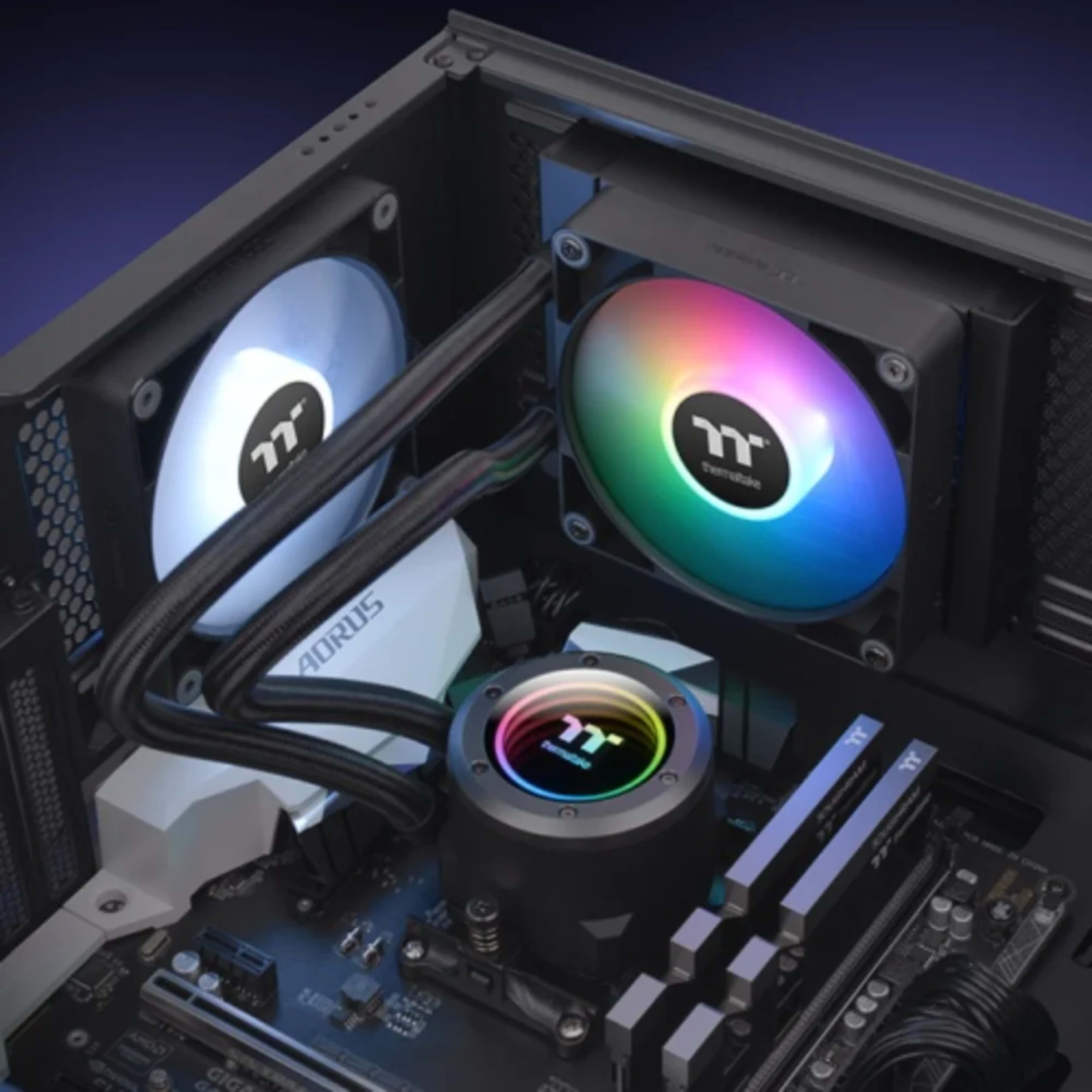Thermaltake TH120 ARGB Sync AIO Liquid Cooler - Black 3 Thermaltake TH120 ARGB Sync AIO Liquid Cooler - Black thumbnail 3